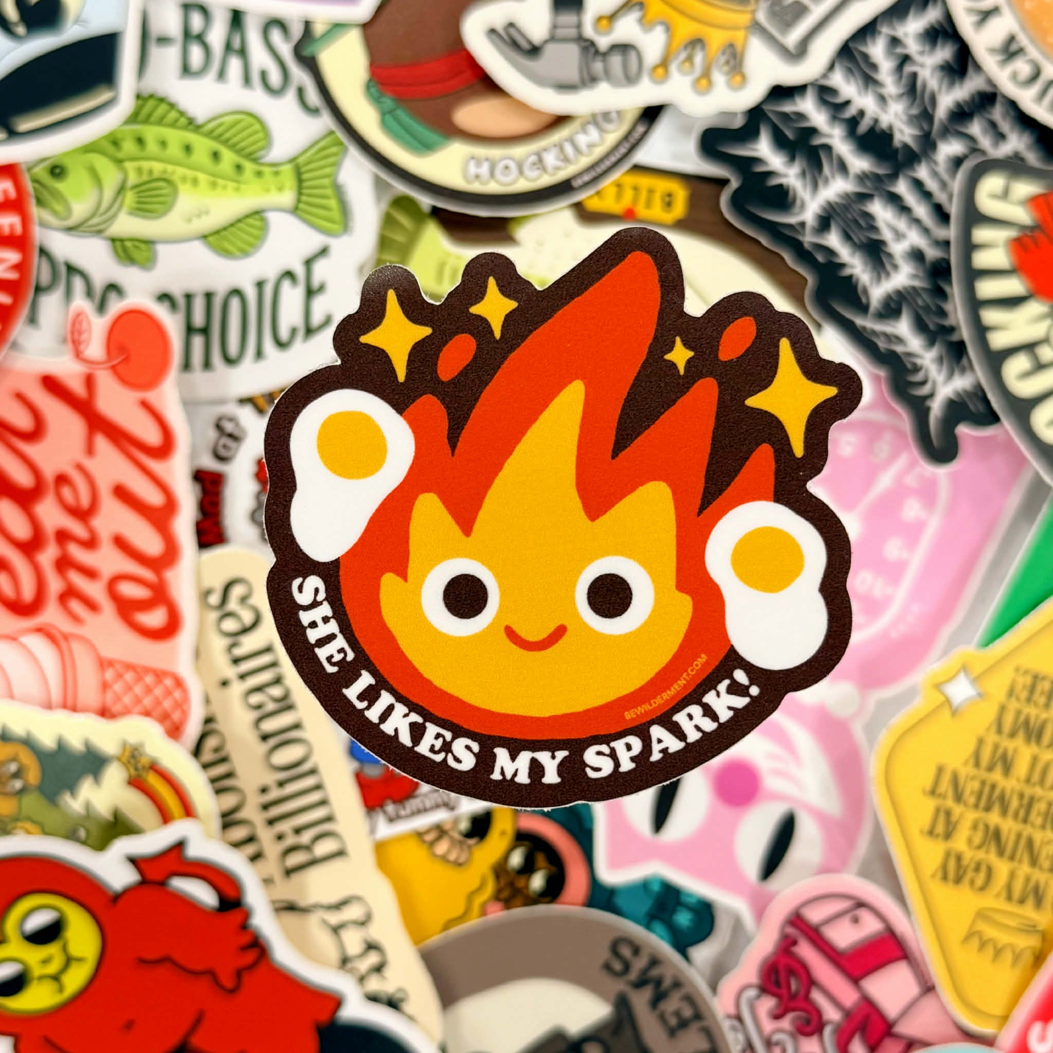 She Likes My Spark Vinyl Sticker