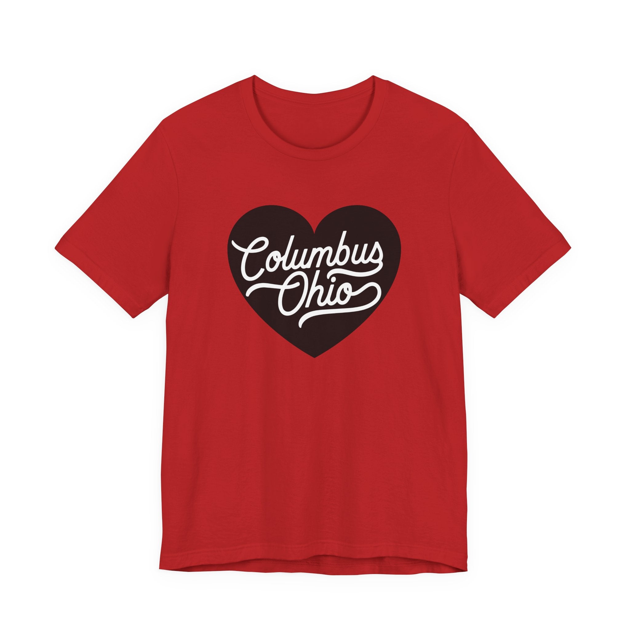 Black Columbus Ohio Heart - T-Shirt