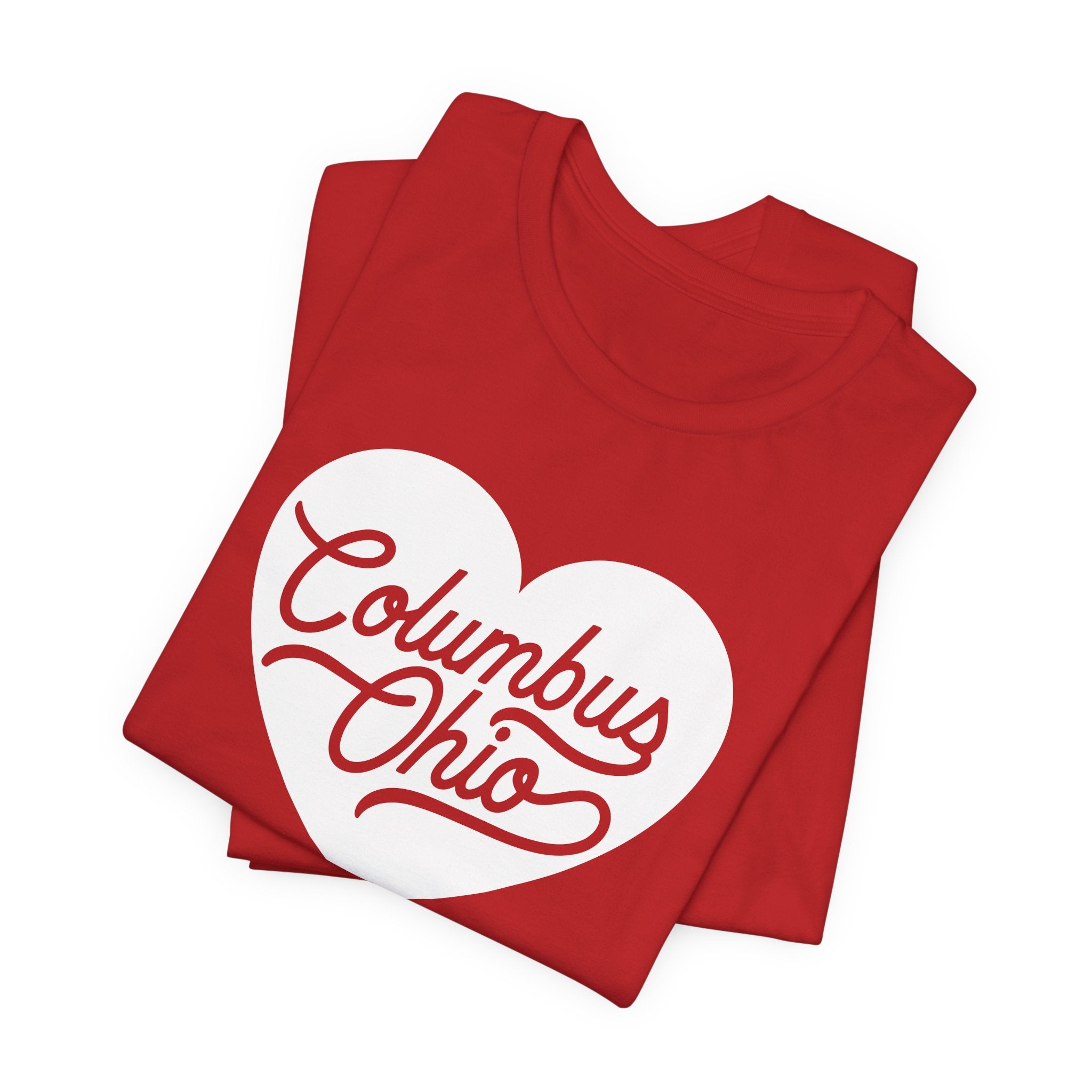 Columbus Ohio Heart T-Shirt - White