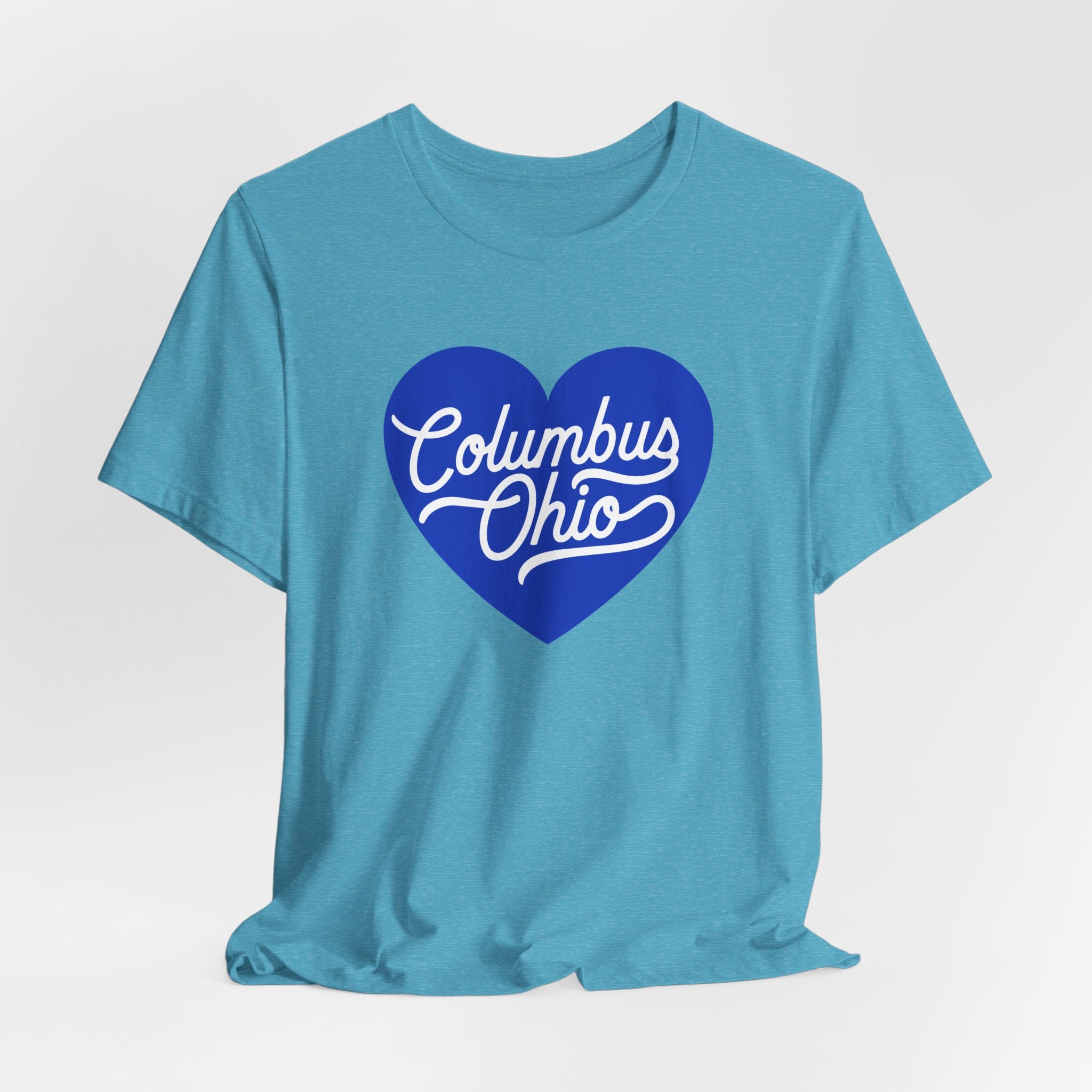 Blue Columbus Ohio Heart - T-Shirt