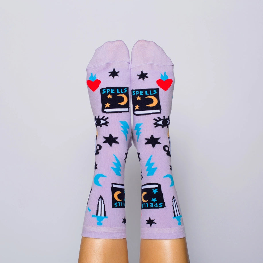 Witchy Mystic Spells - Crew Socks