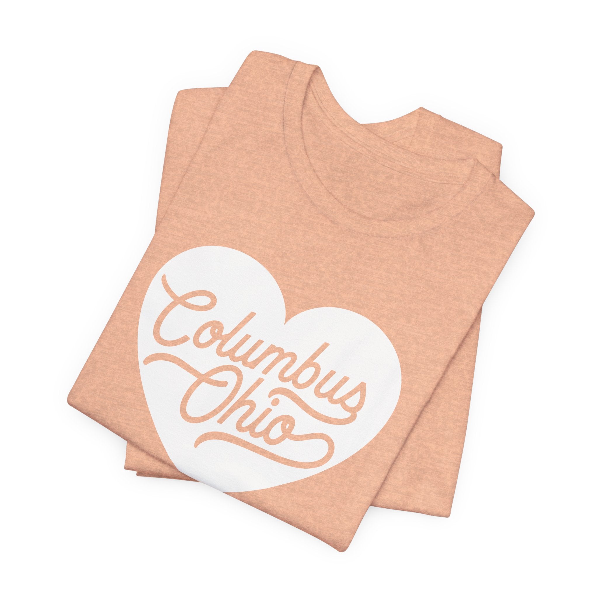 Columbus Ohio Heart T-Shirt - White