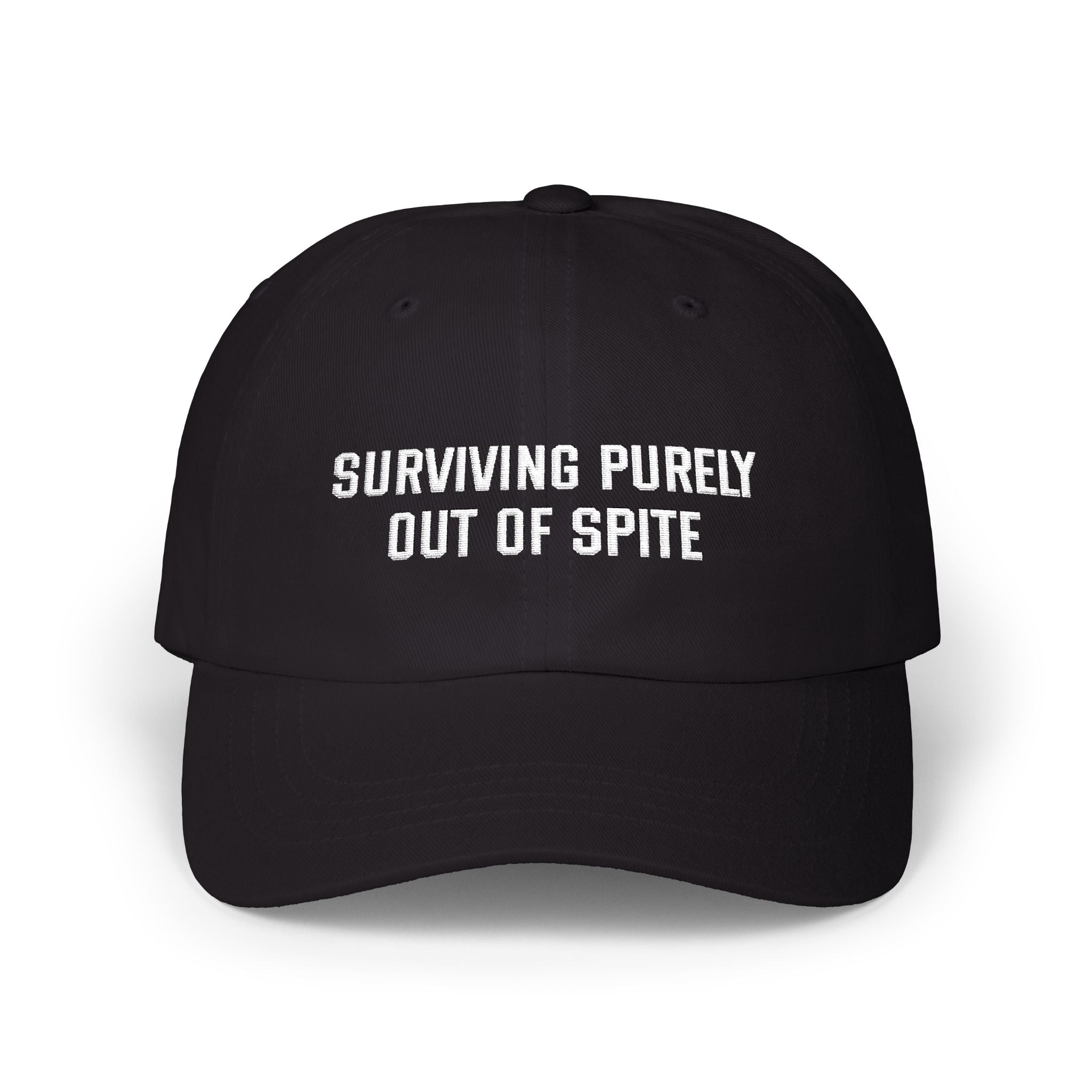 "Surviving Purely Out Of Spite" Embroidered Dad Hat