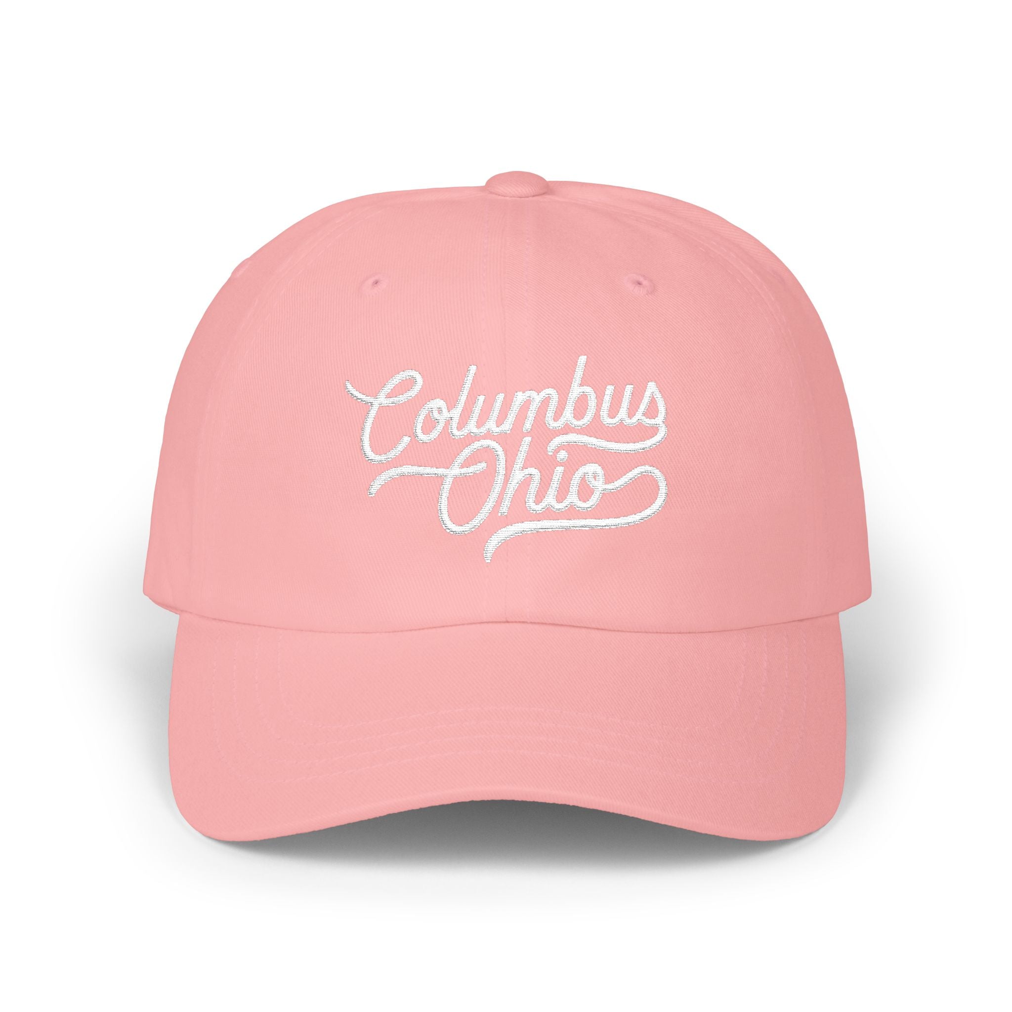 Columbus Ohio Embroidered Baseball Hat - White Thread