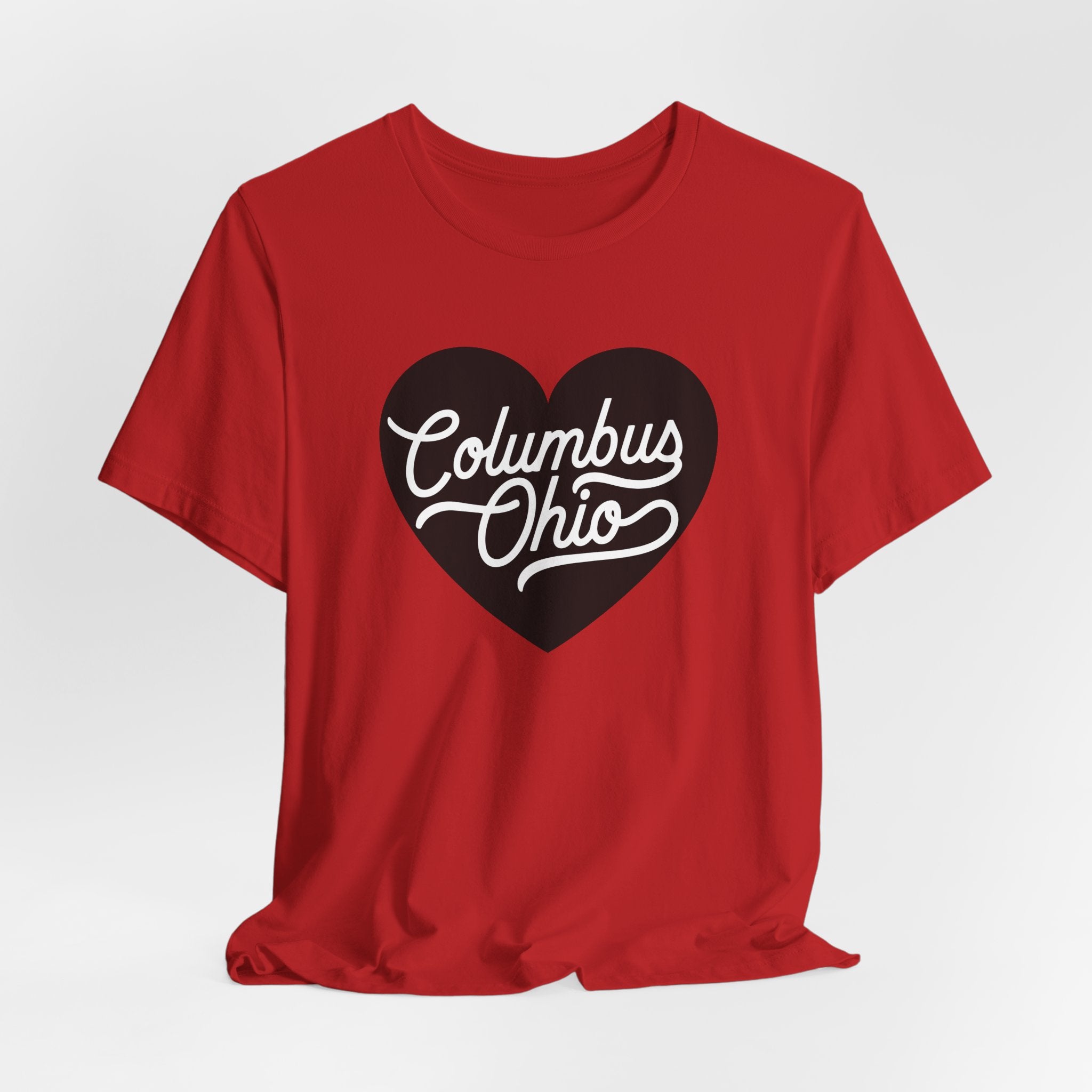 Black Columbus Ohio Heart - T-Shirt