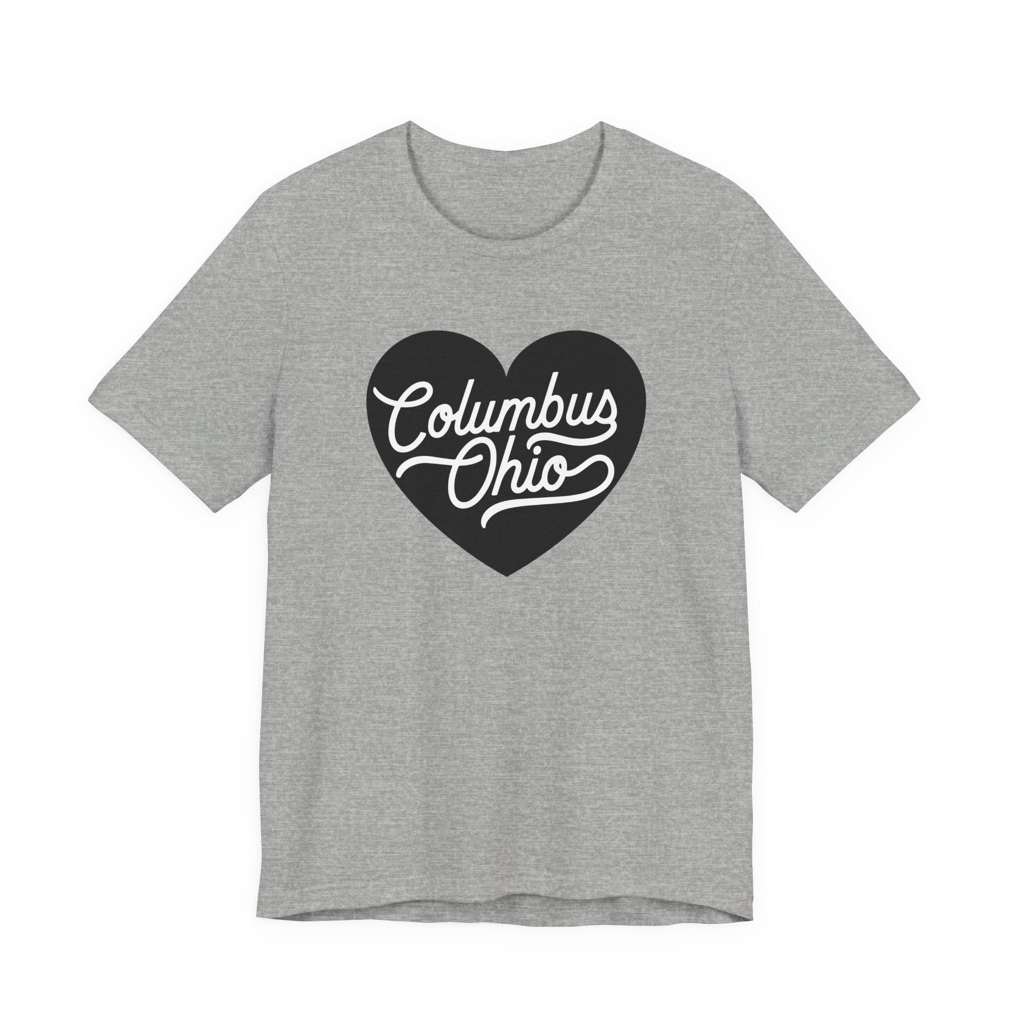 Black Columbus Ohio Heart - T-Shirt