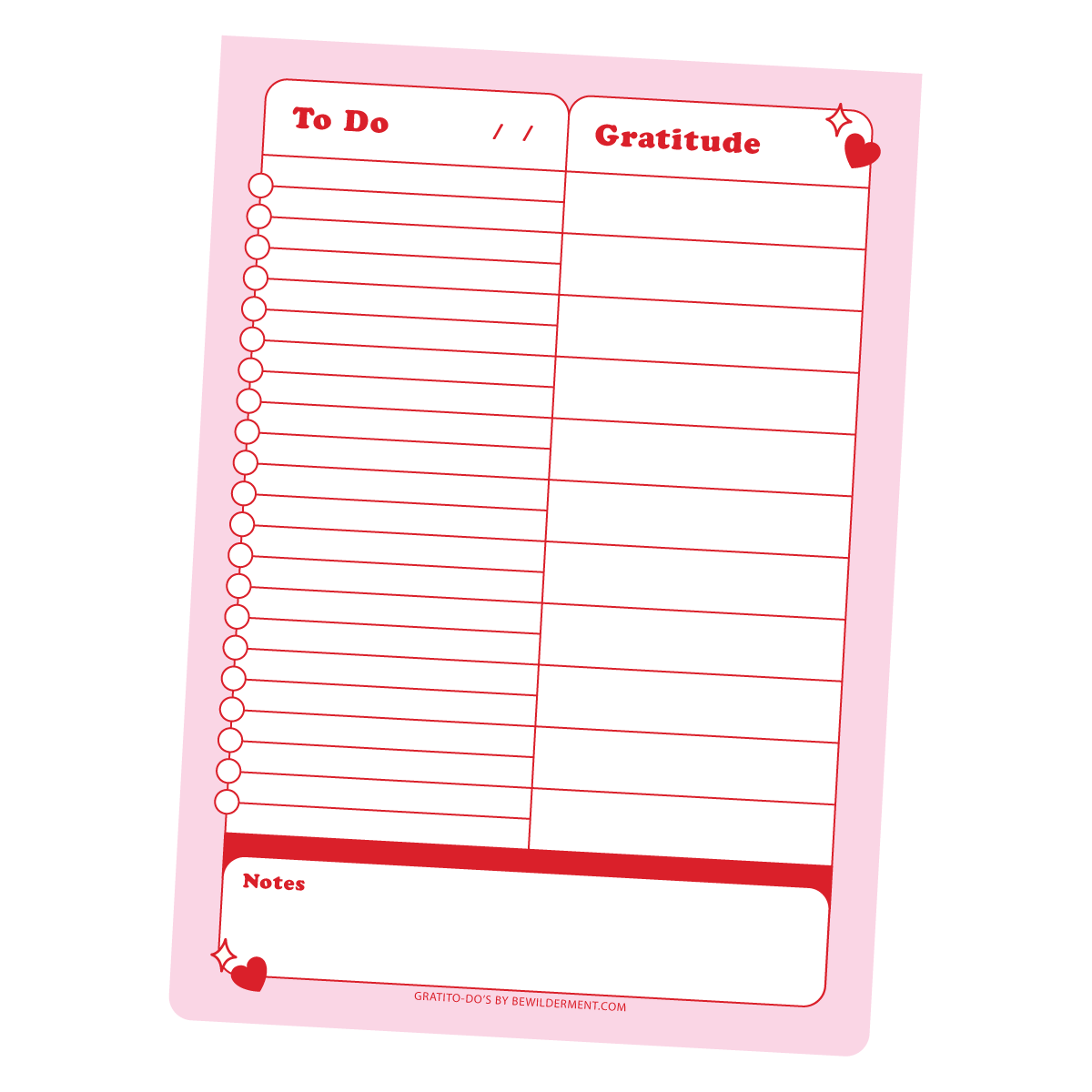 To-Do Hearts Notepad