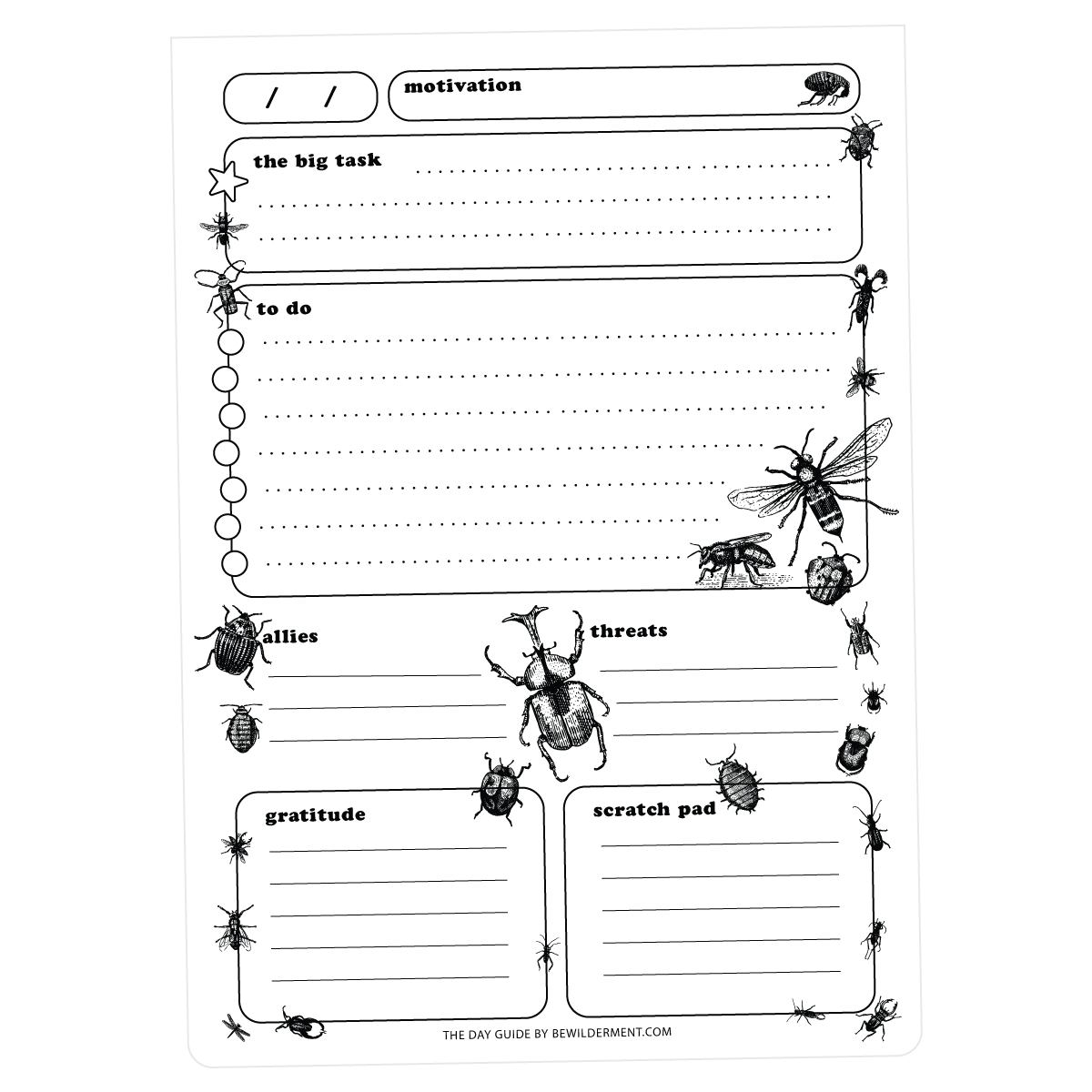 The Day Guide Bugs Notepad