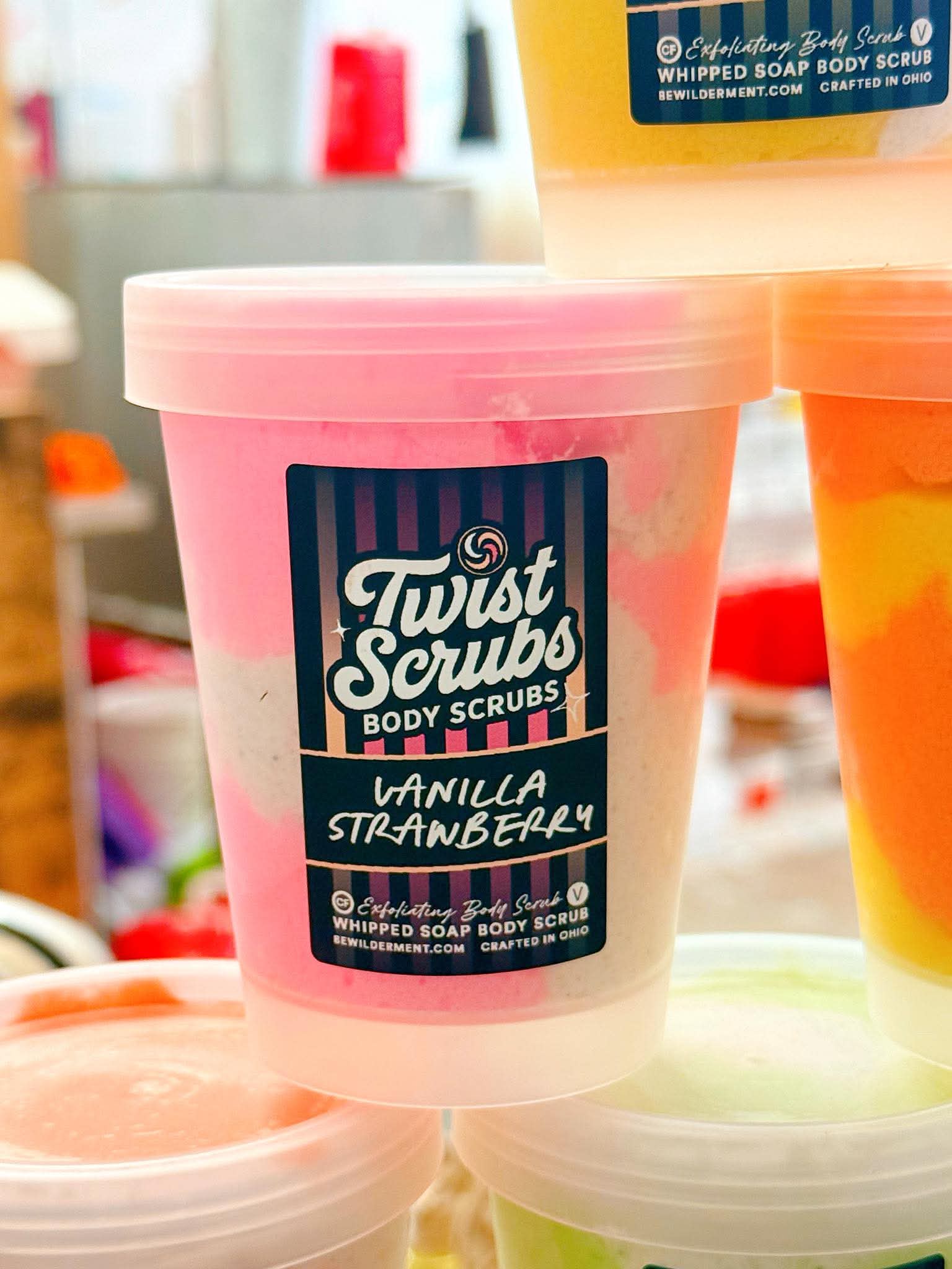 Vanilla + Strawberry Twist Scrub