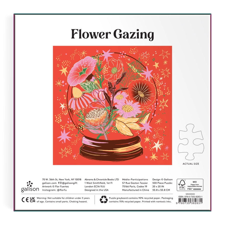 Flower Gazing 500 Piece Gold Foil Puzzle