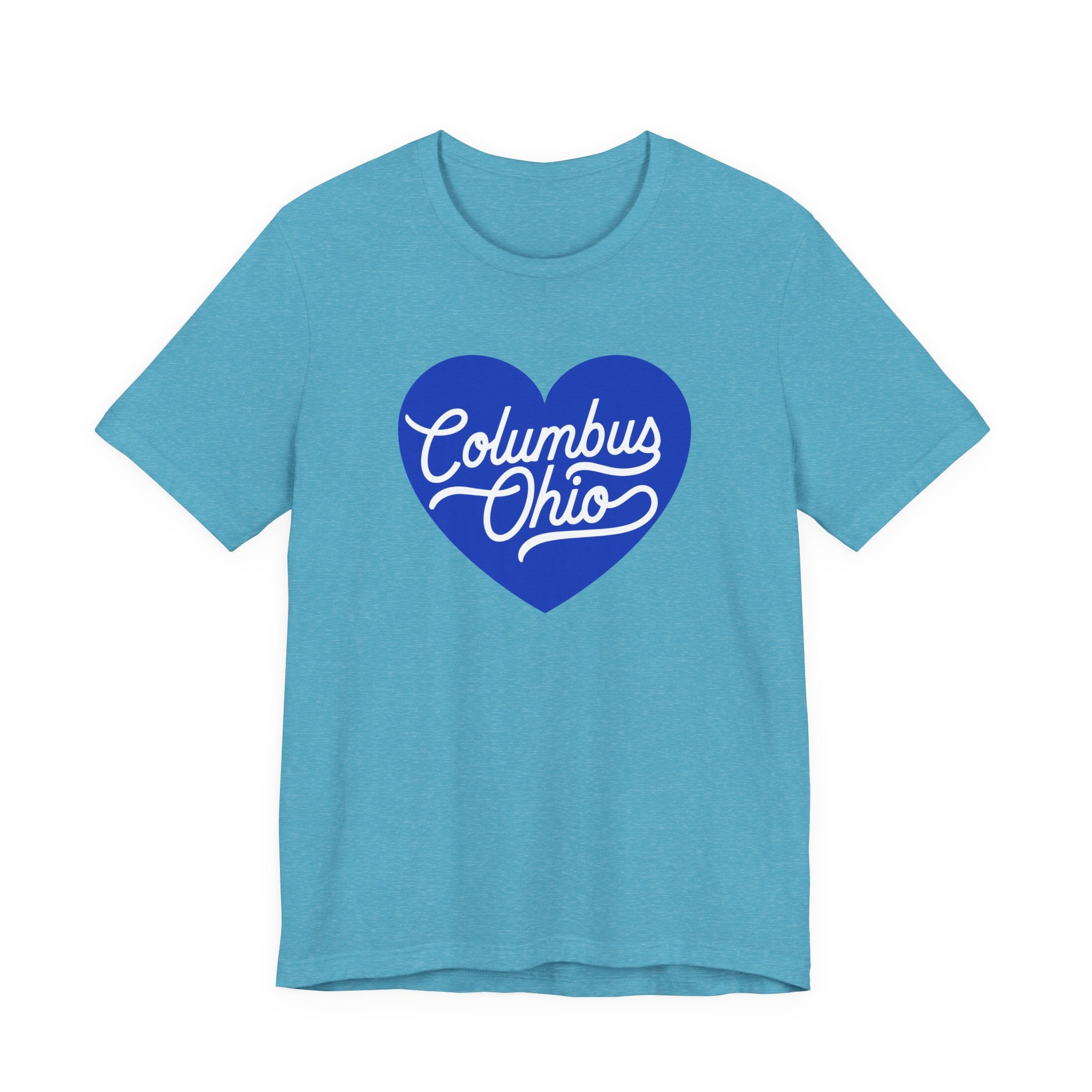 Blue Columbus Ohio Heart - T-Shirt