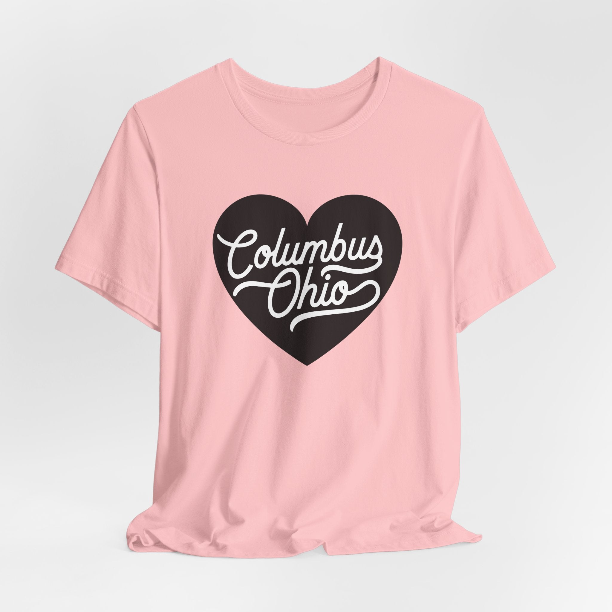 Black Columbus Ohio Heart - T-Shirt