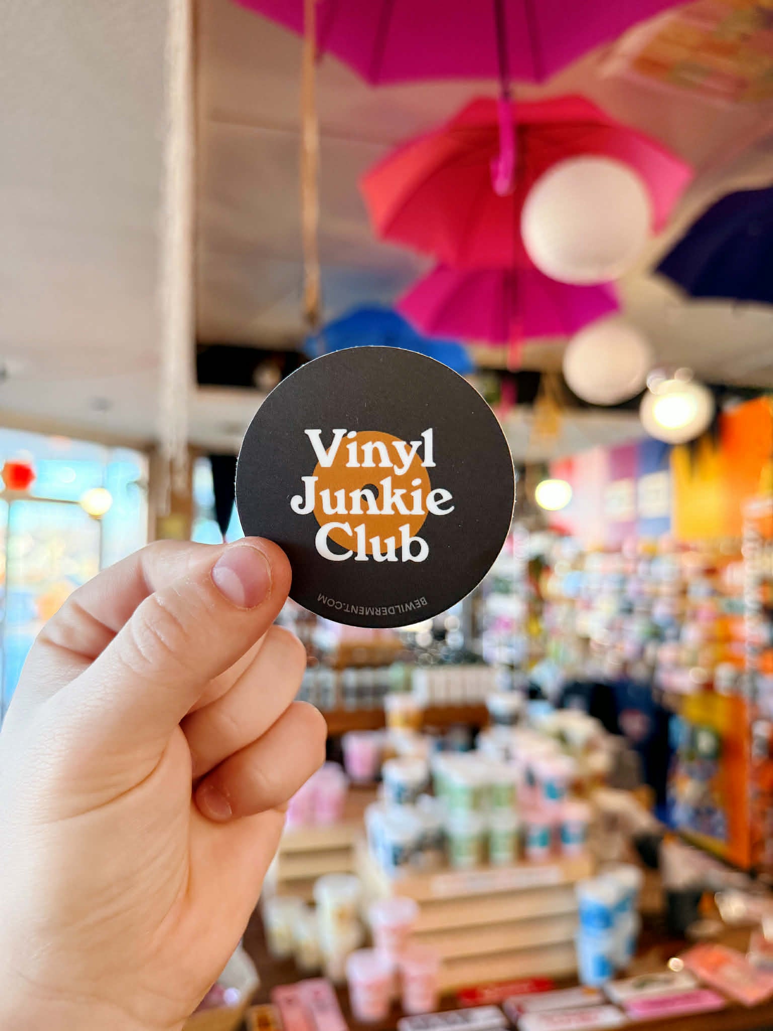 Vinyl Junkie Club Vinyl Sticker
