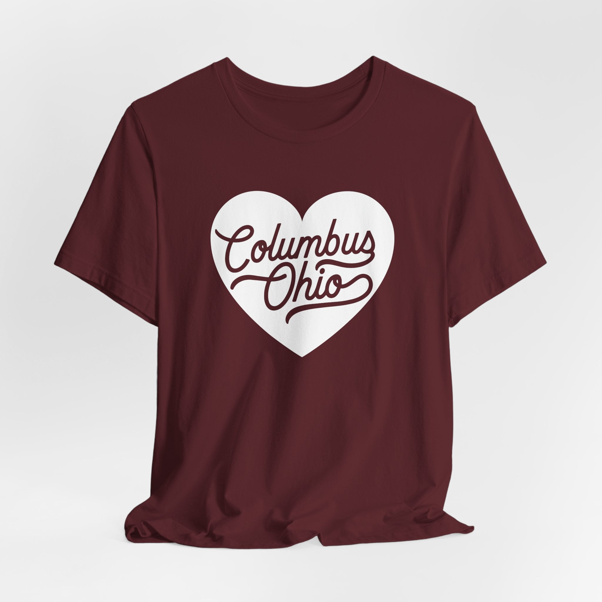 Columbus Ohio Heart T-Shirt - White