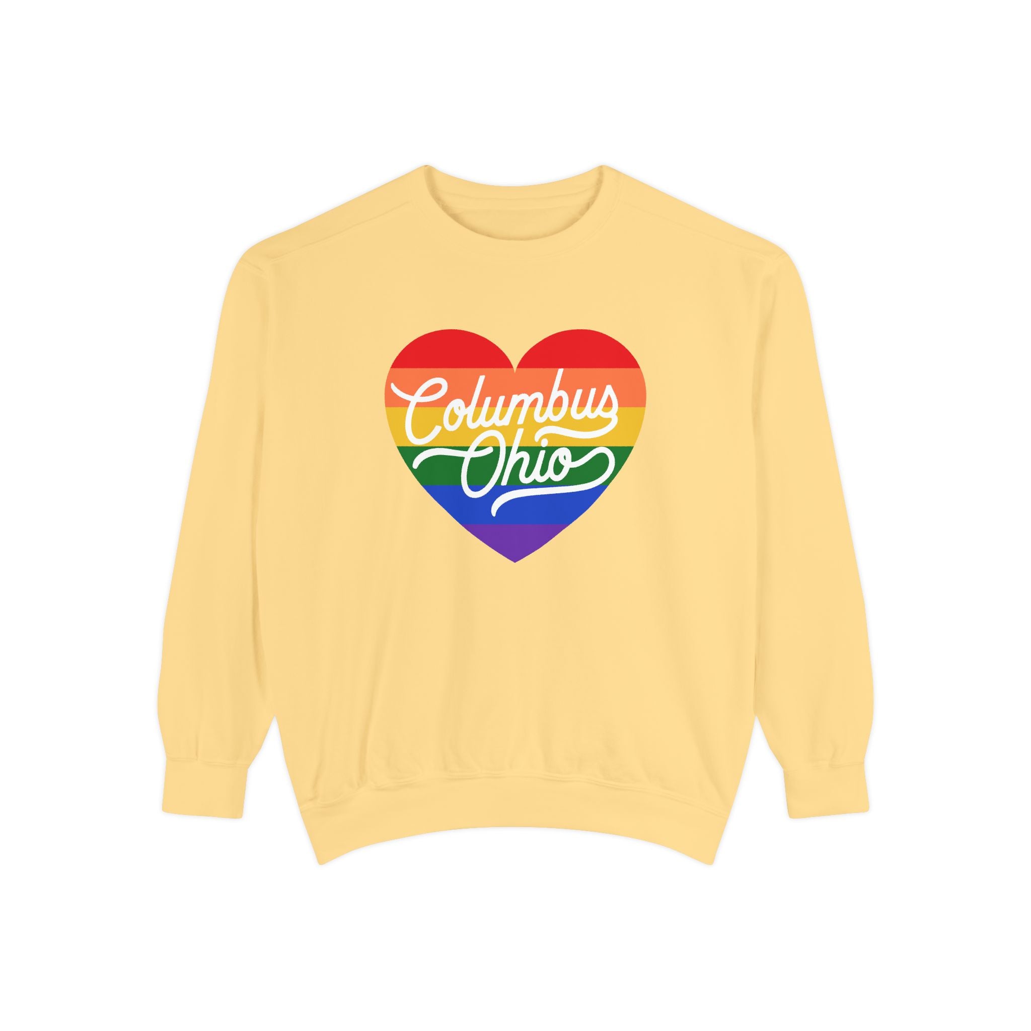 Columbus Ohio Rainbow Heart Sweatshirt