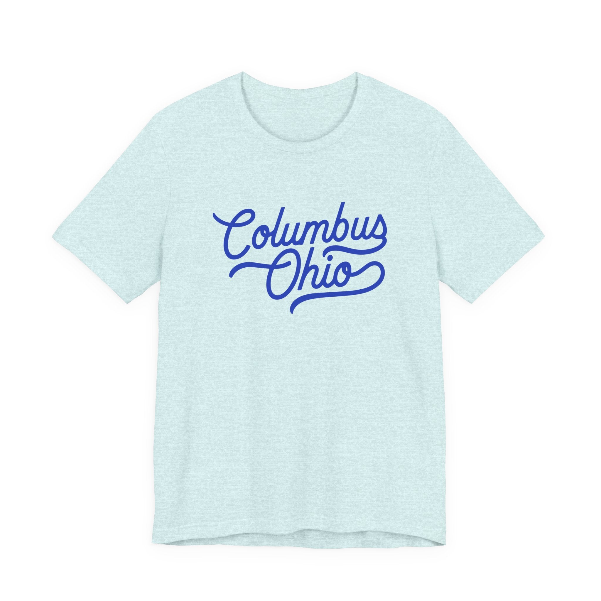 Blue Columbus Ohio Script — T-Shirt