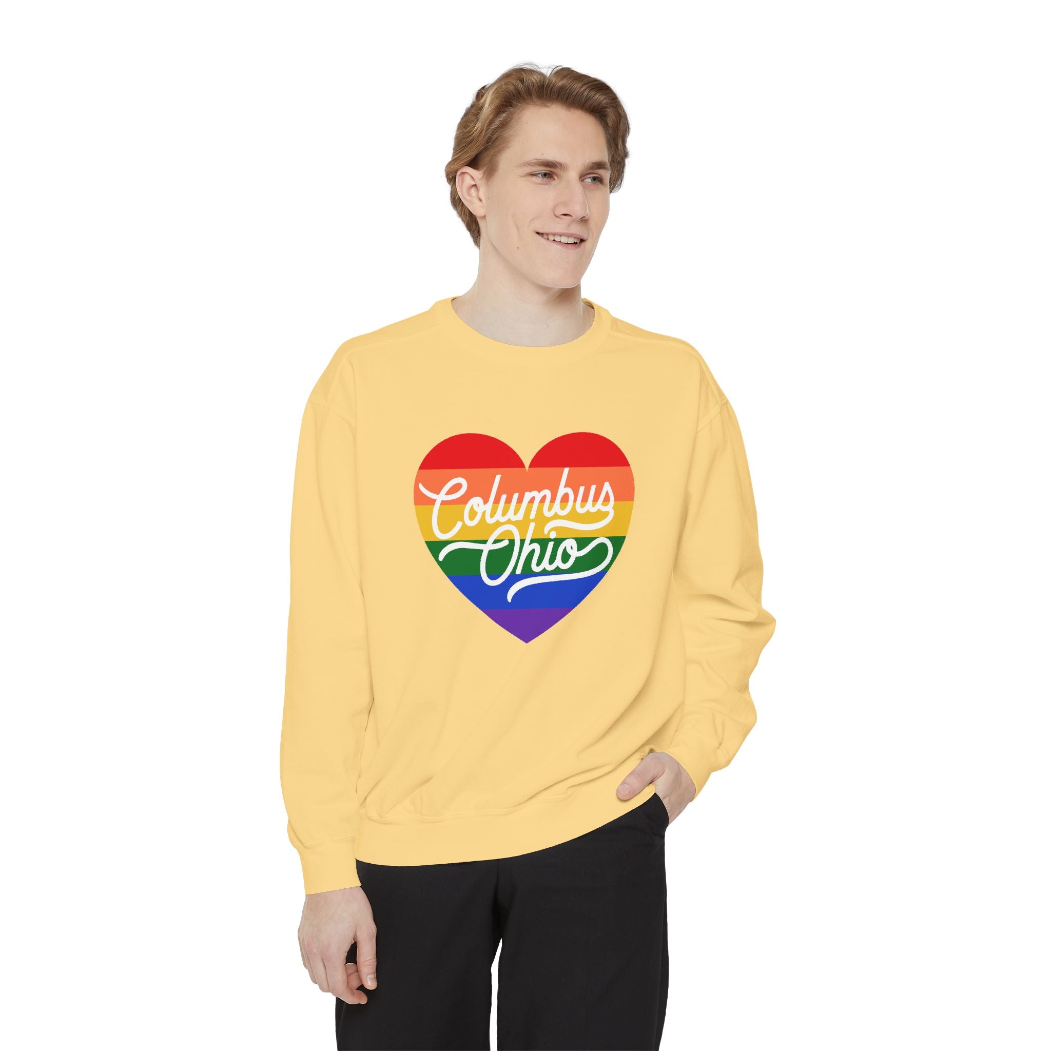 Columbus Ohio Rainbow Heart Sweatshirt