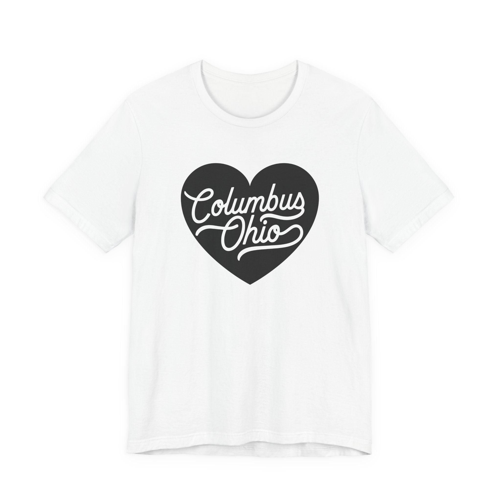 Black Columbus Ohio Heart - T-Shirt