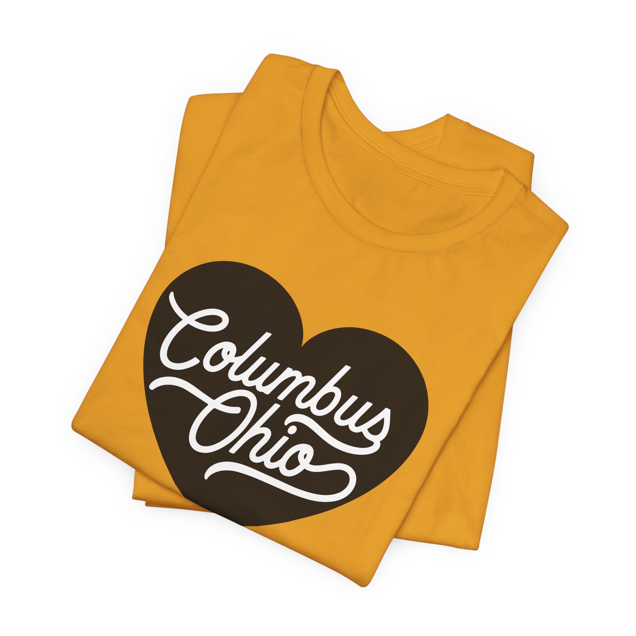 Black Columbus Ohio Heart - T-Shirt