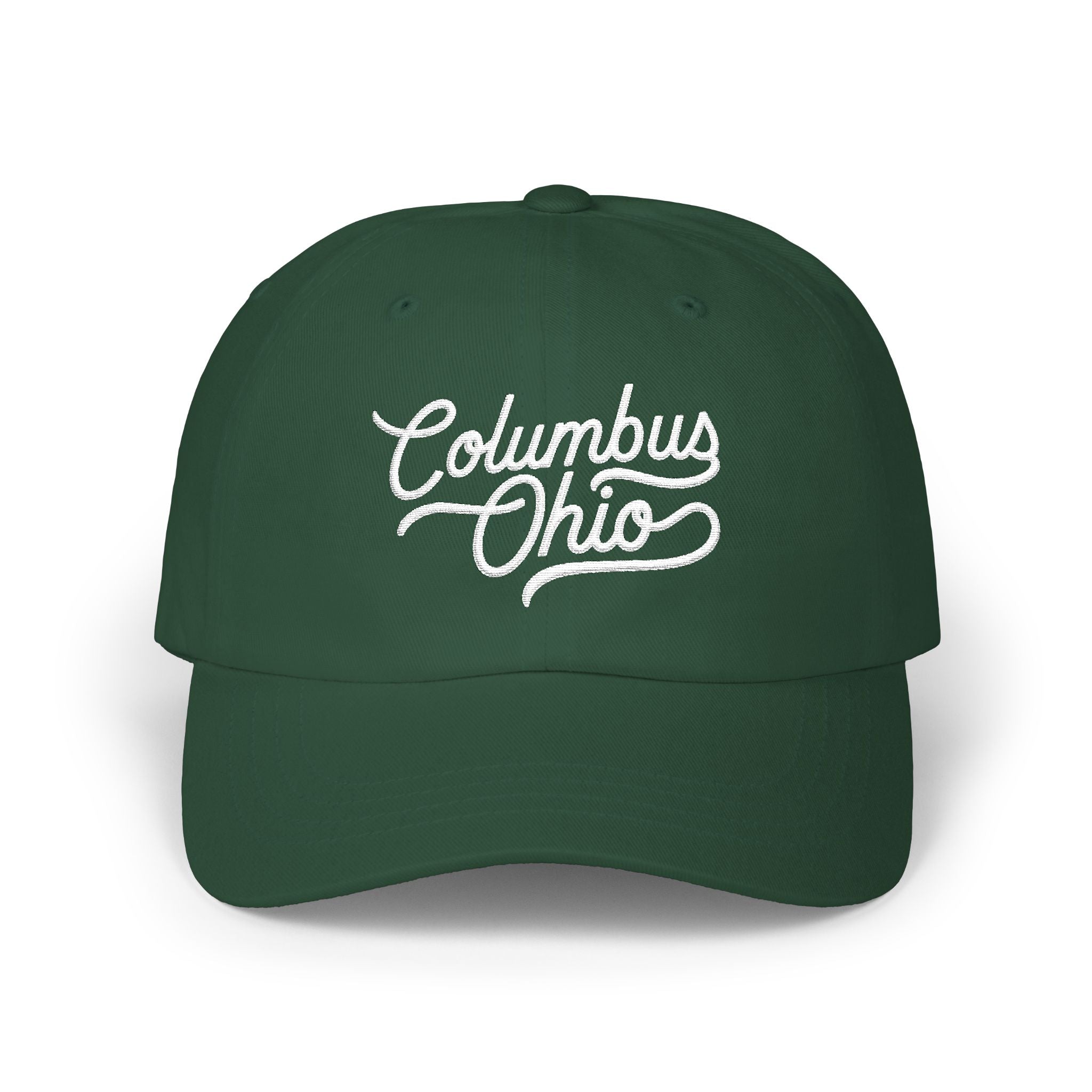 Columbus Ohio Embroidered Baseball Hat - White Thread
