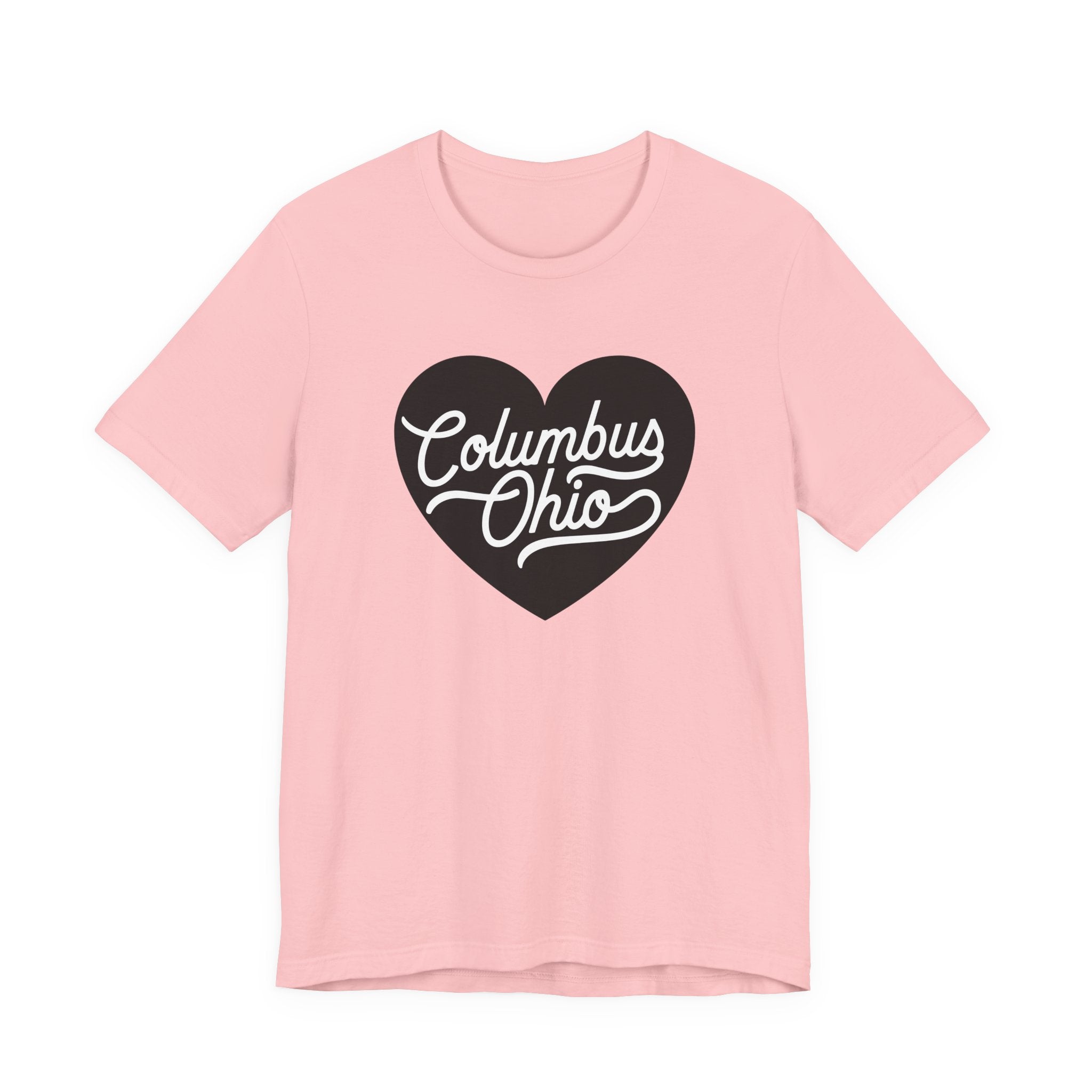 Black Columbus Ohio Heart - T-Shirt