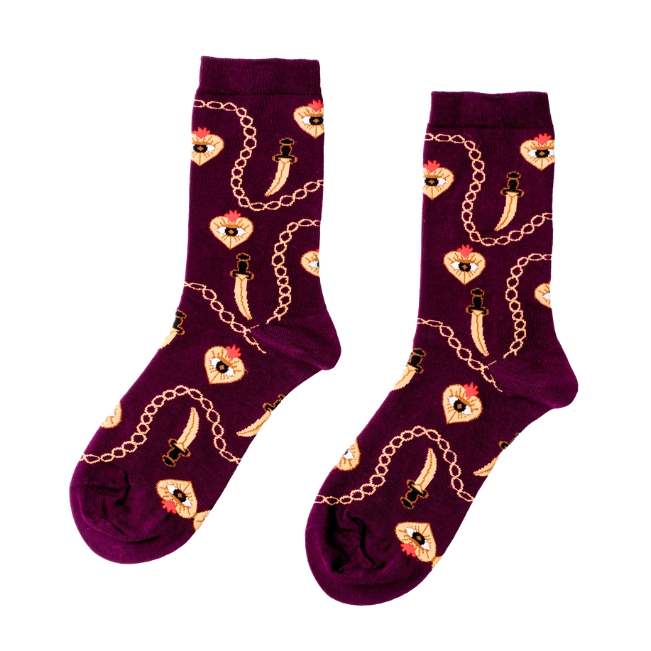 Dagger Heart - Crew Socks