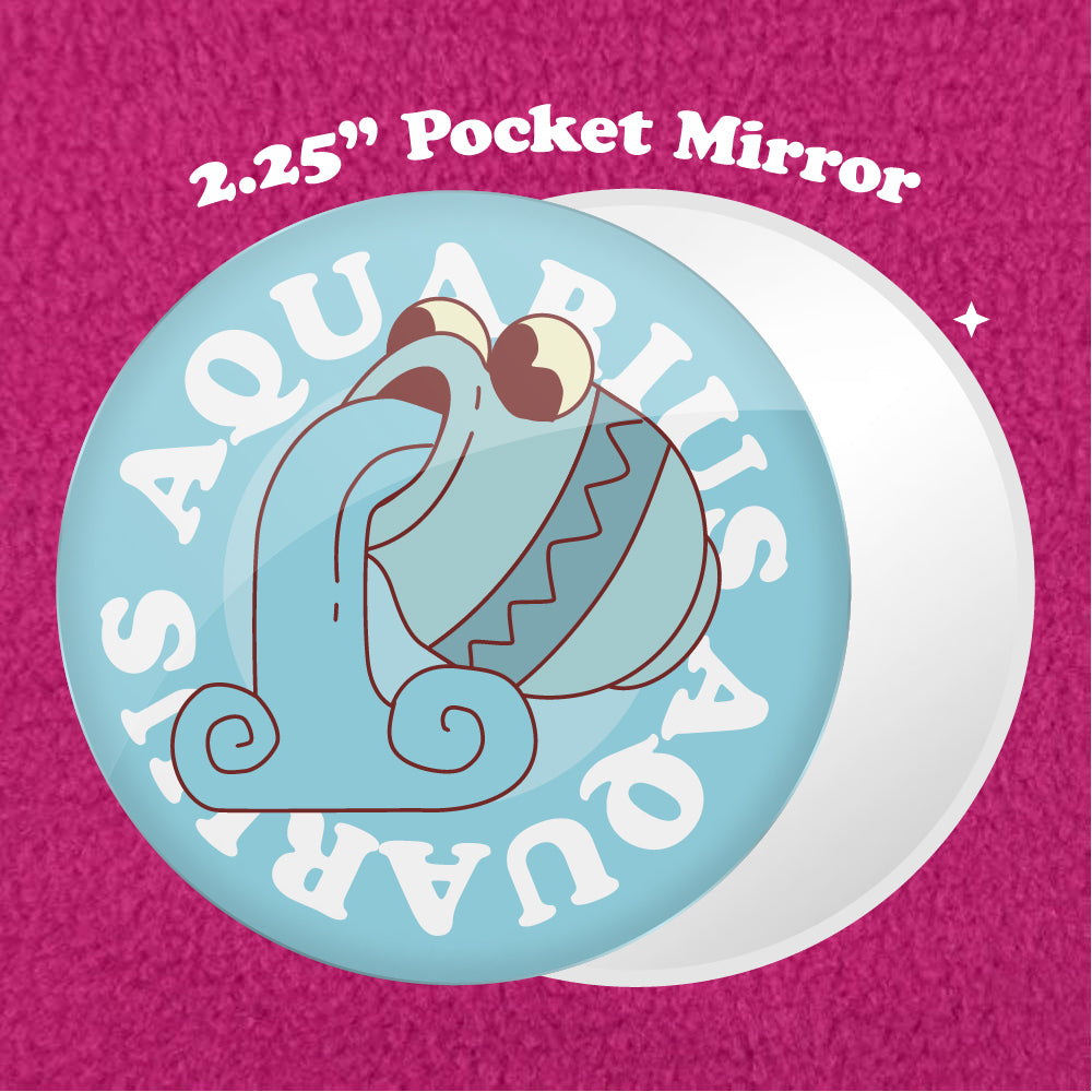 Aquarius Astrology 2.25" Pocket Mirror