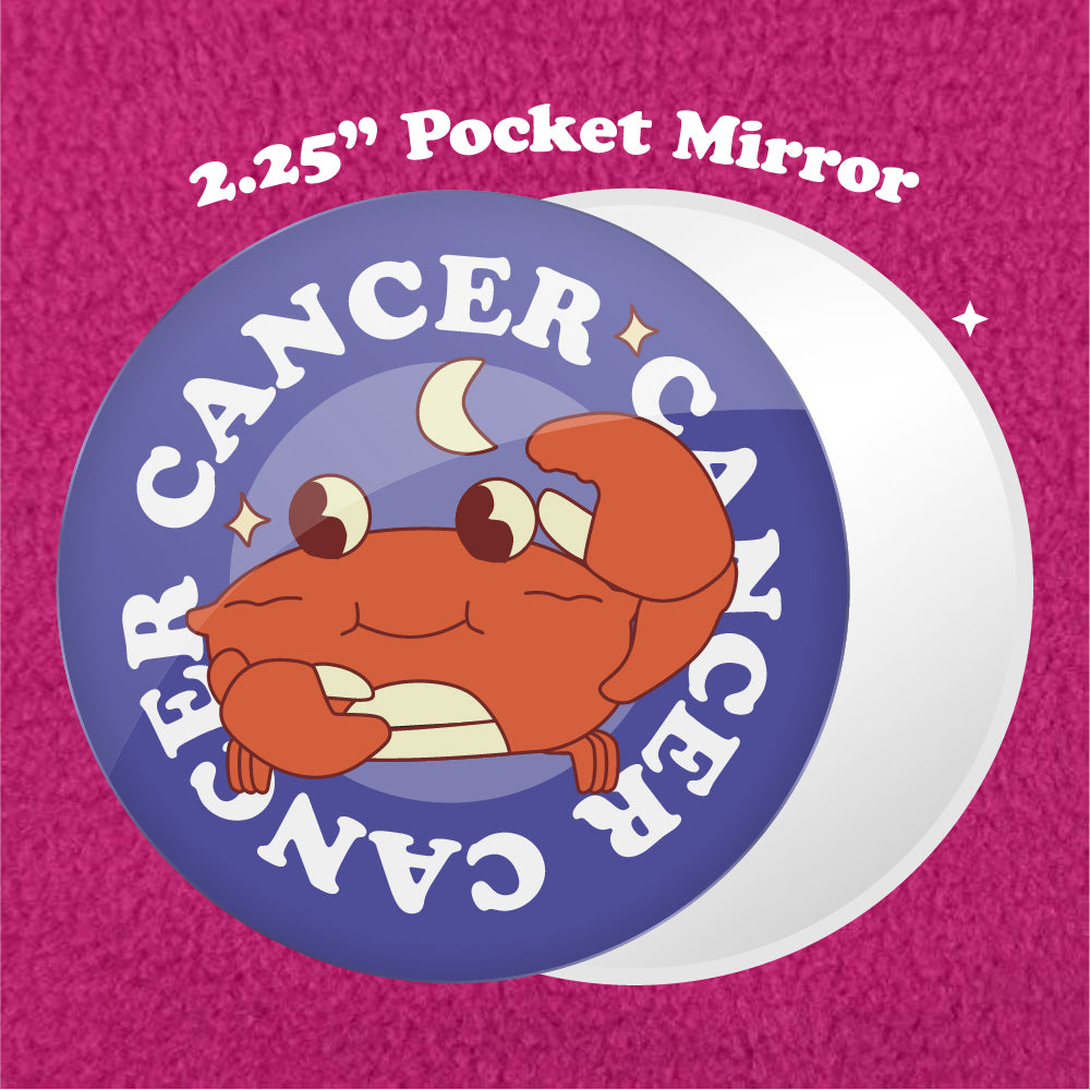 Cancer Astrology 2.25" Pocket Mirror