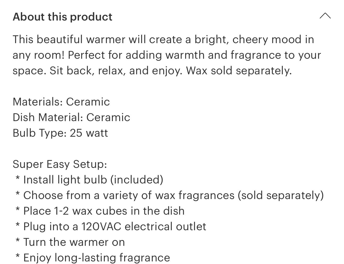 Boutique Electric Wax Warmer with Bulb