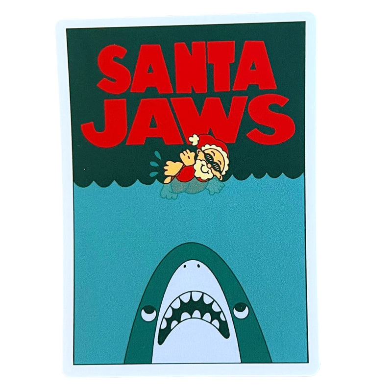 Santa Jaws Vinyl Sticker 3"