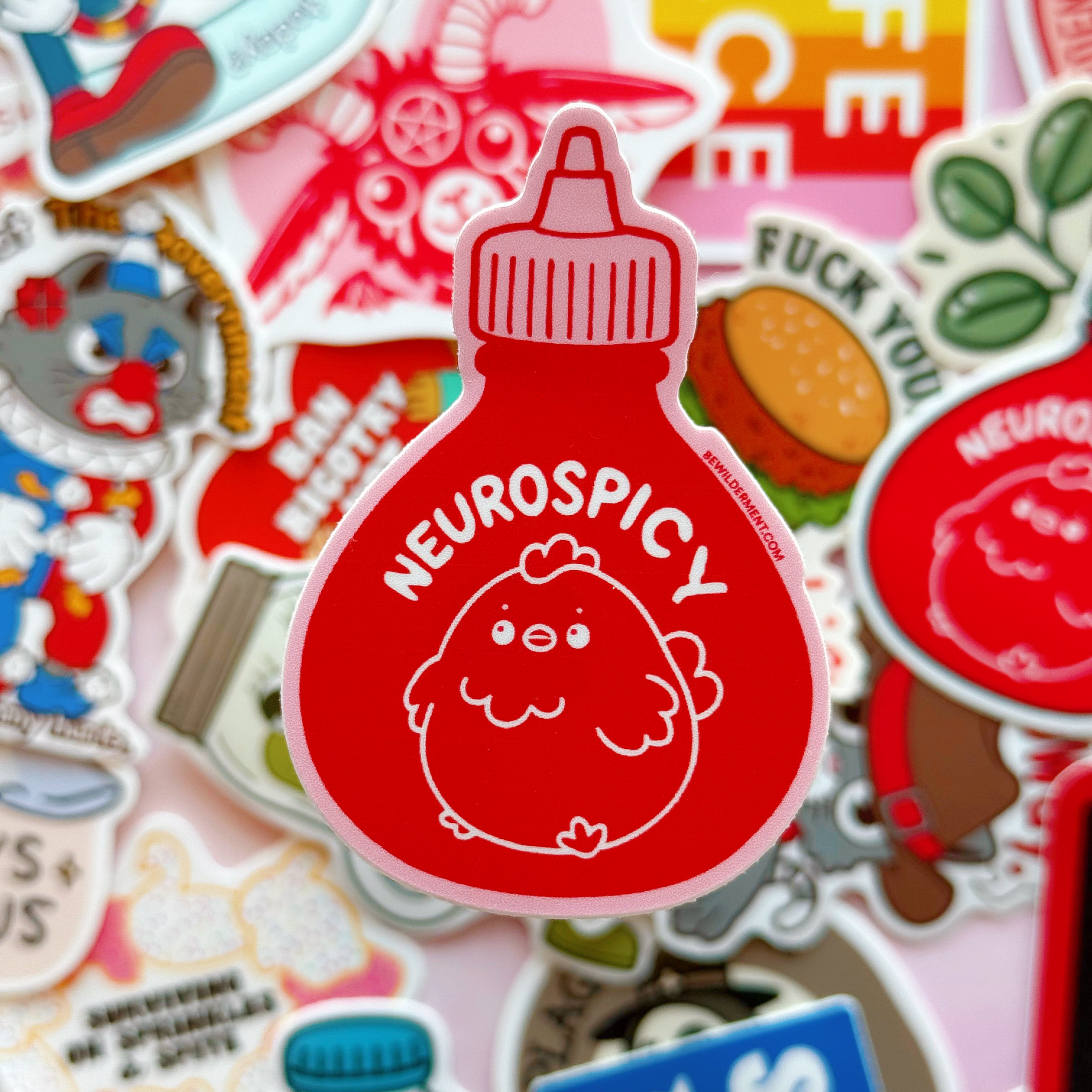 Pink Neurospicy Vinyl Sticker