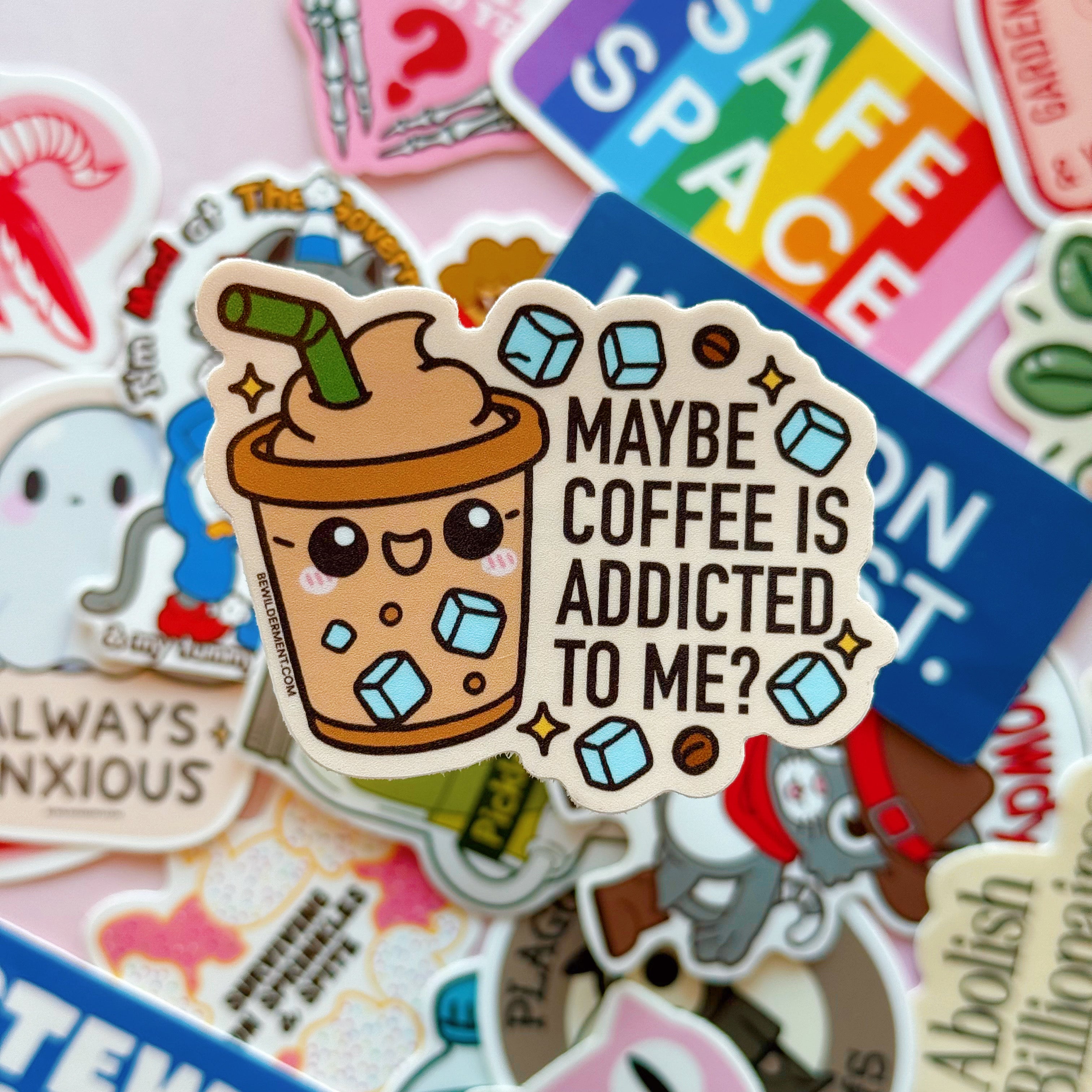 Maybe Coffee Vinyl Sticker
