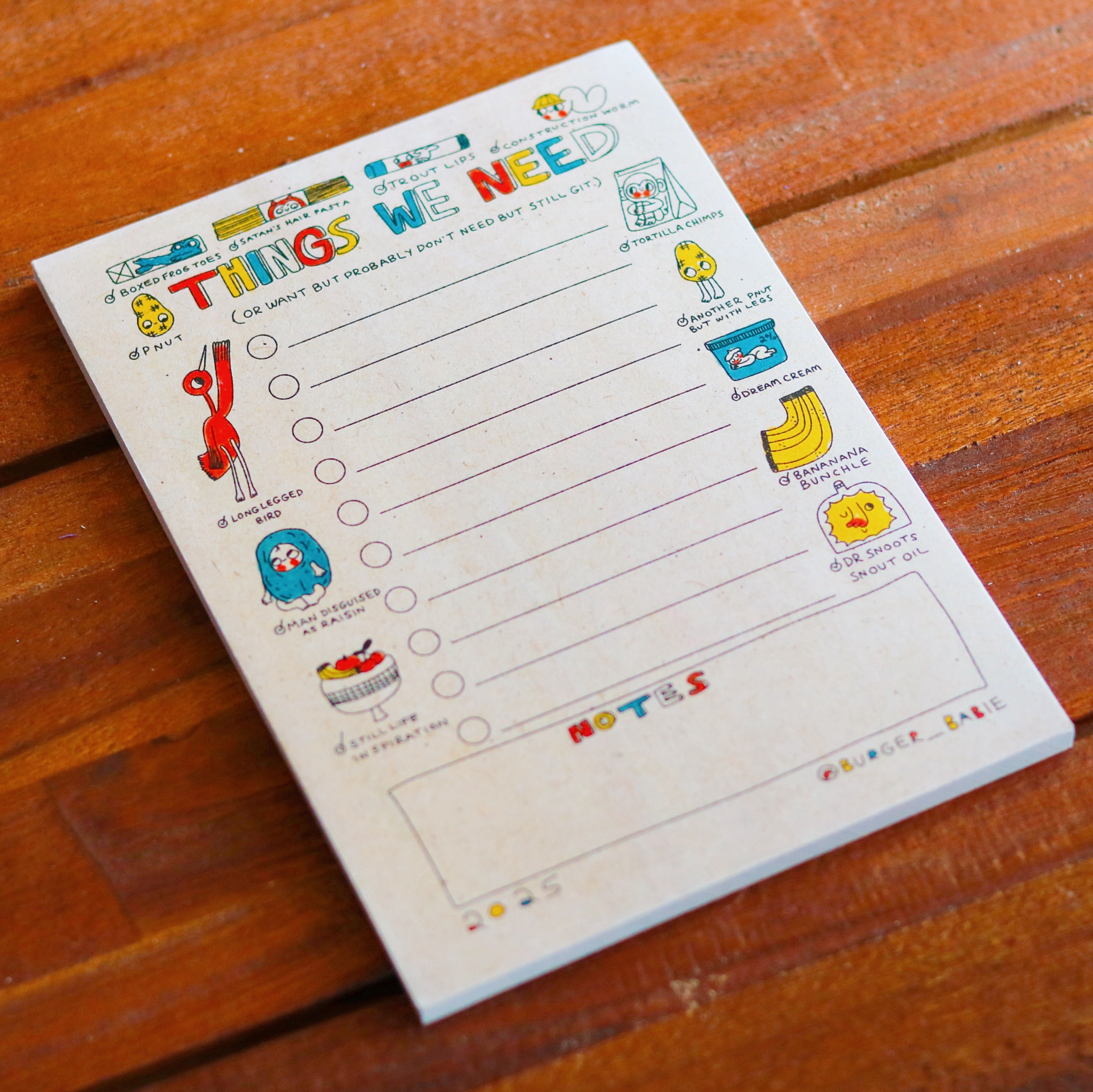 Things We Need - Artisanal Note Pad