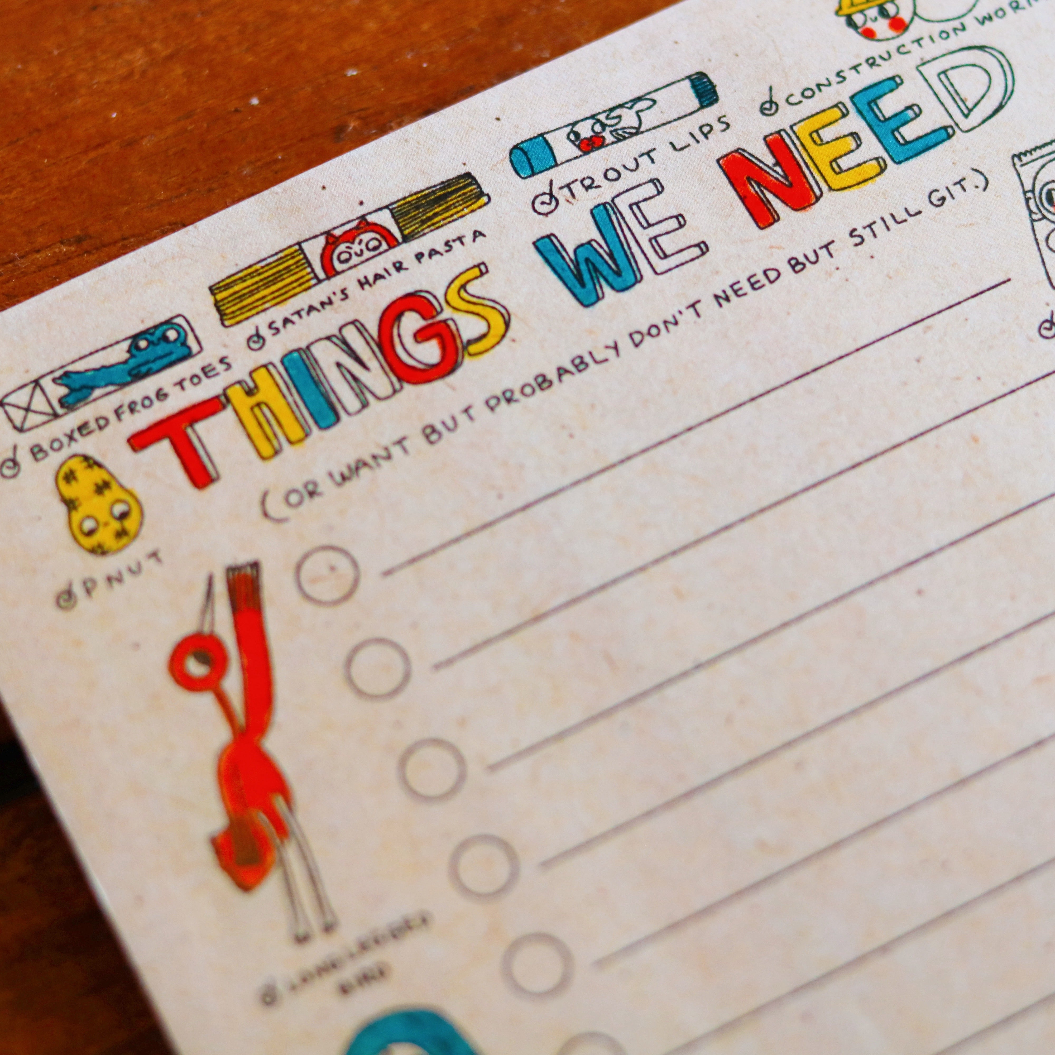 Things We Need - Artisanal Note Pad