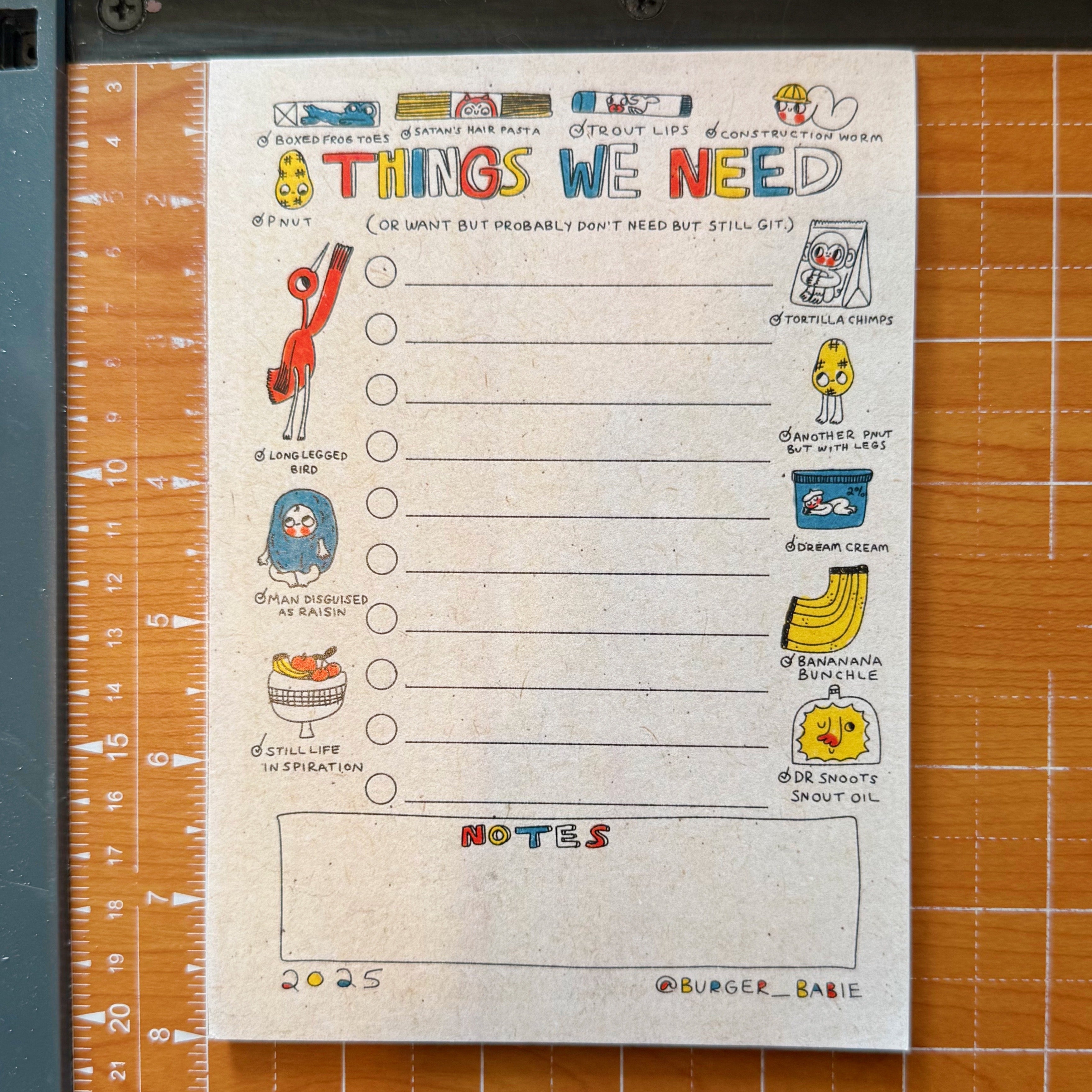 Things We Need - Artisanal Note Pad