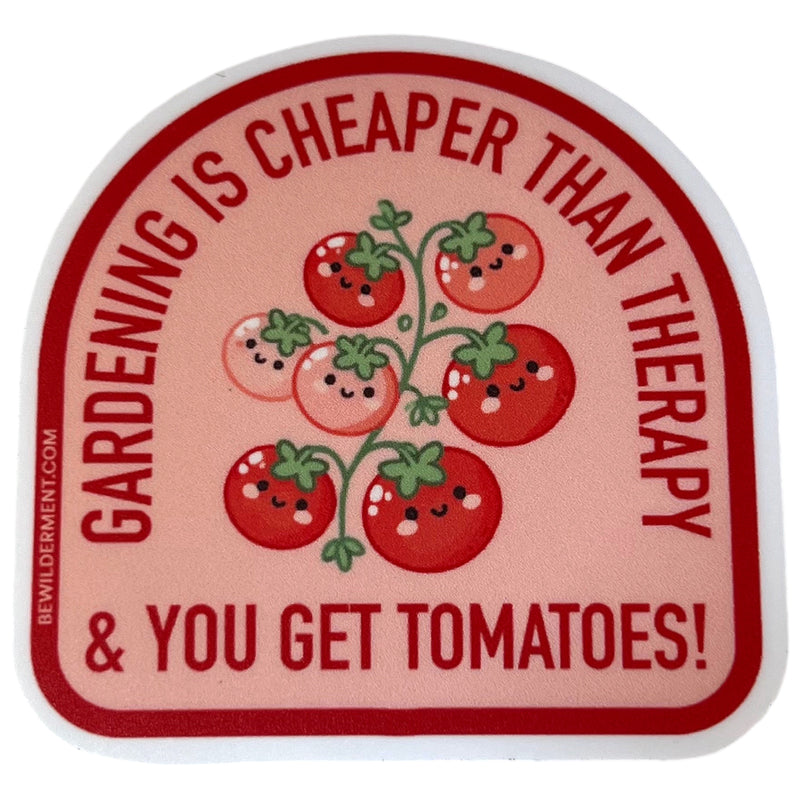 Gardening is Therapy Vinyl Sticker