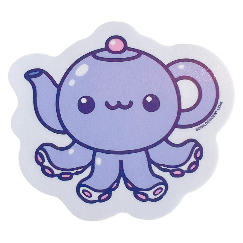 Octopus Teapot Vinyl Sticker - Limited Run!