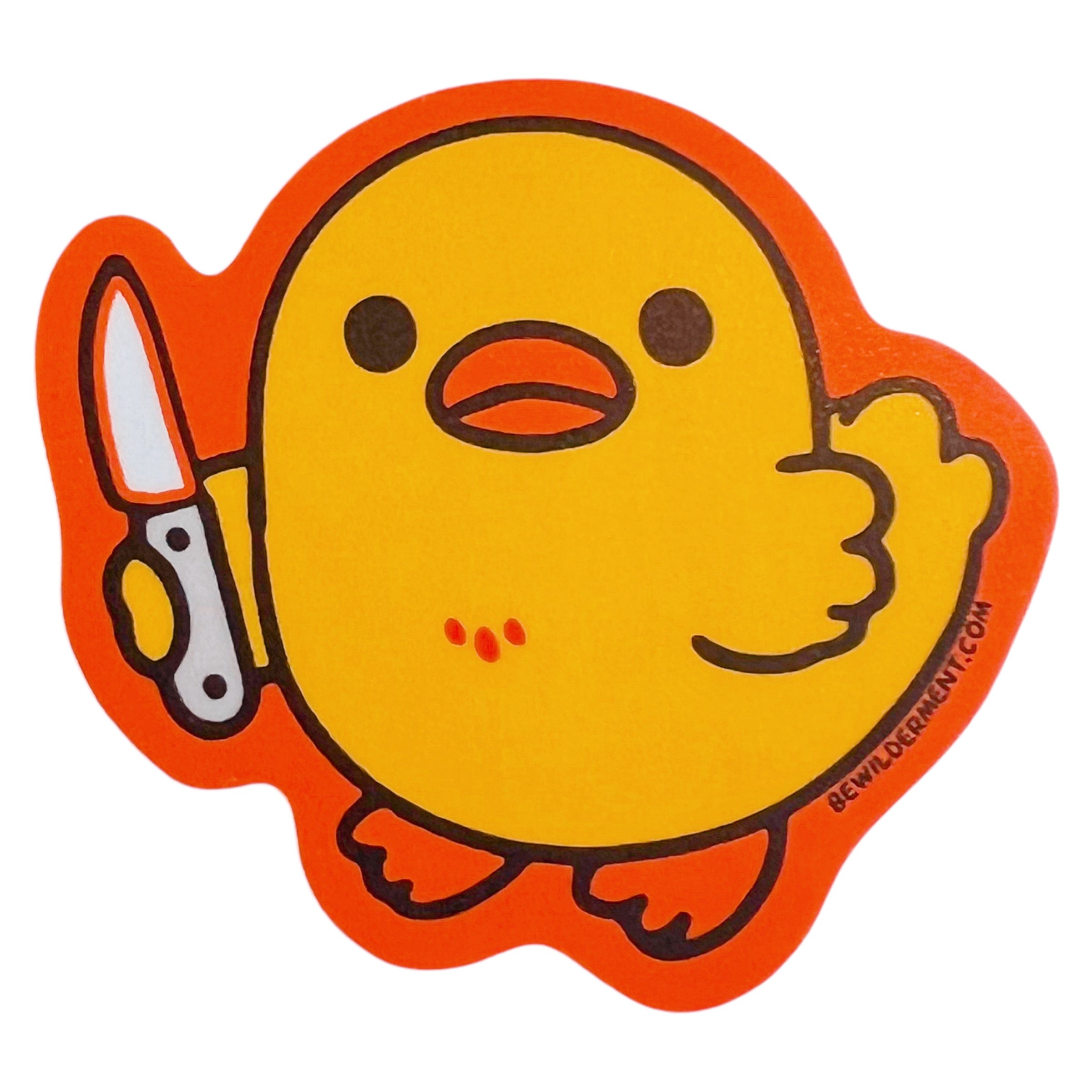 Stabby Duck Vinyl Sticker