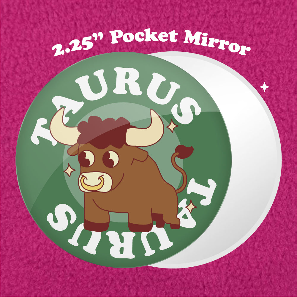 Taurus Astrology 2.25" Pocket Mirror
