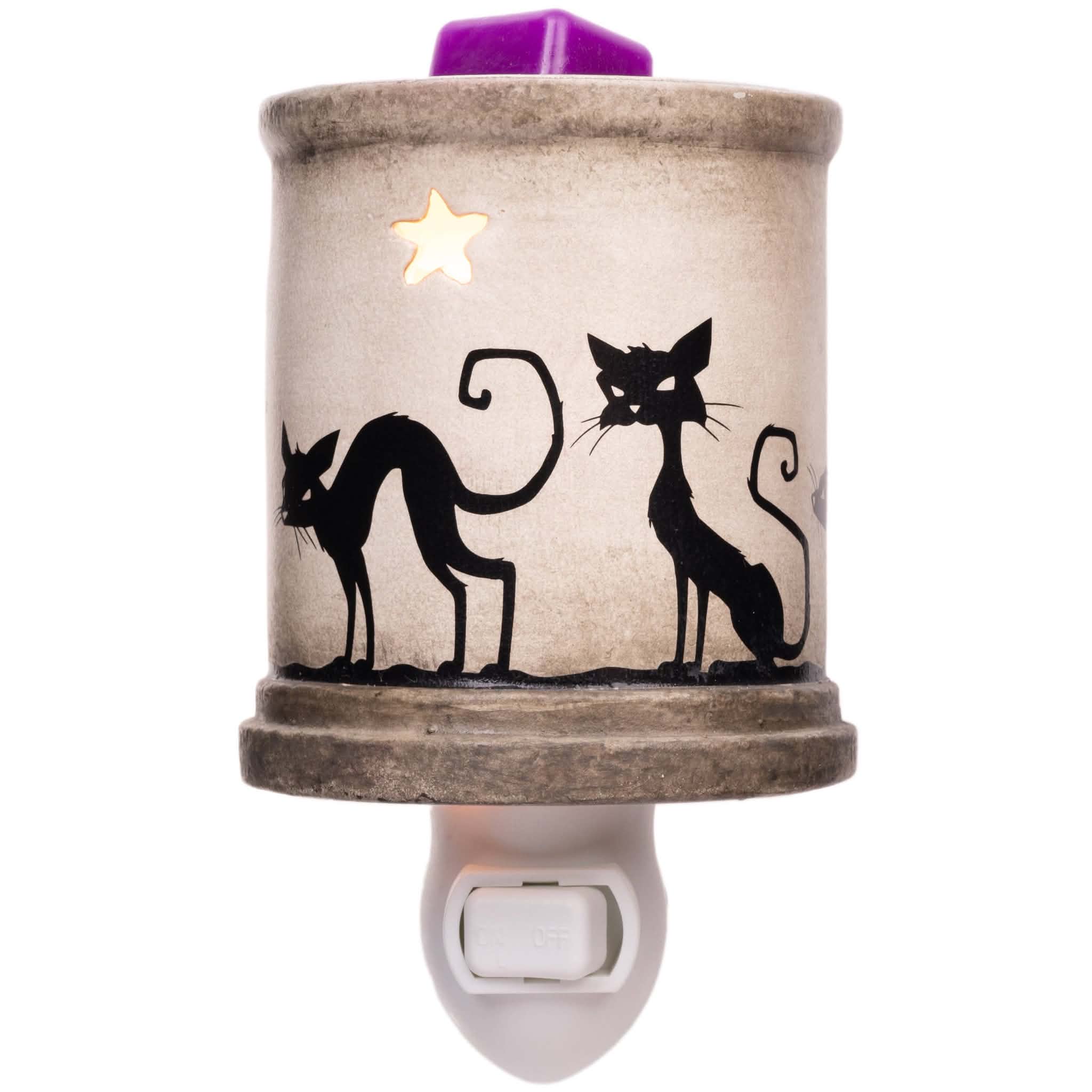 Black Cat Electric Plug In Wax Warmer with Bulb