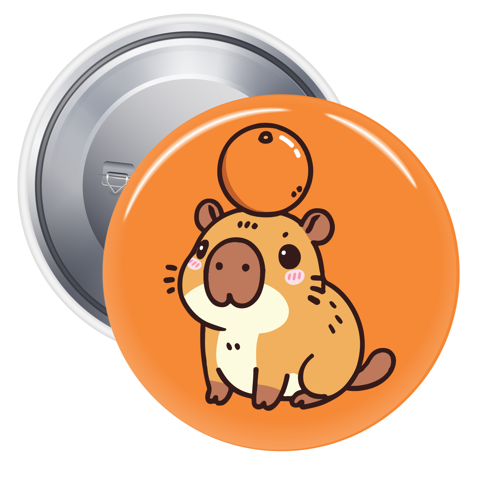 Capybara Pinback Button