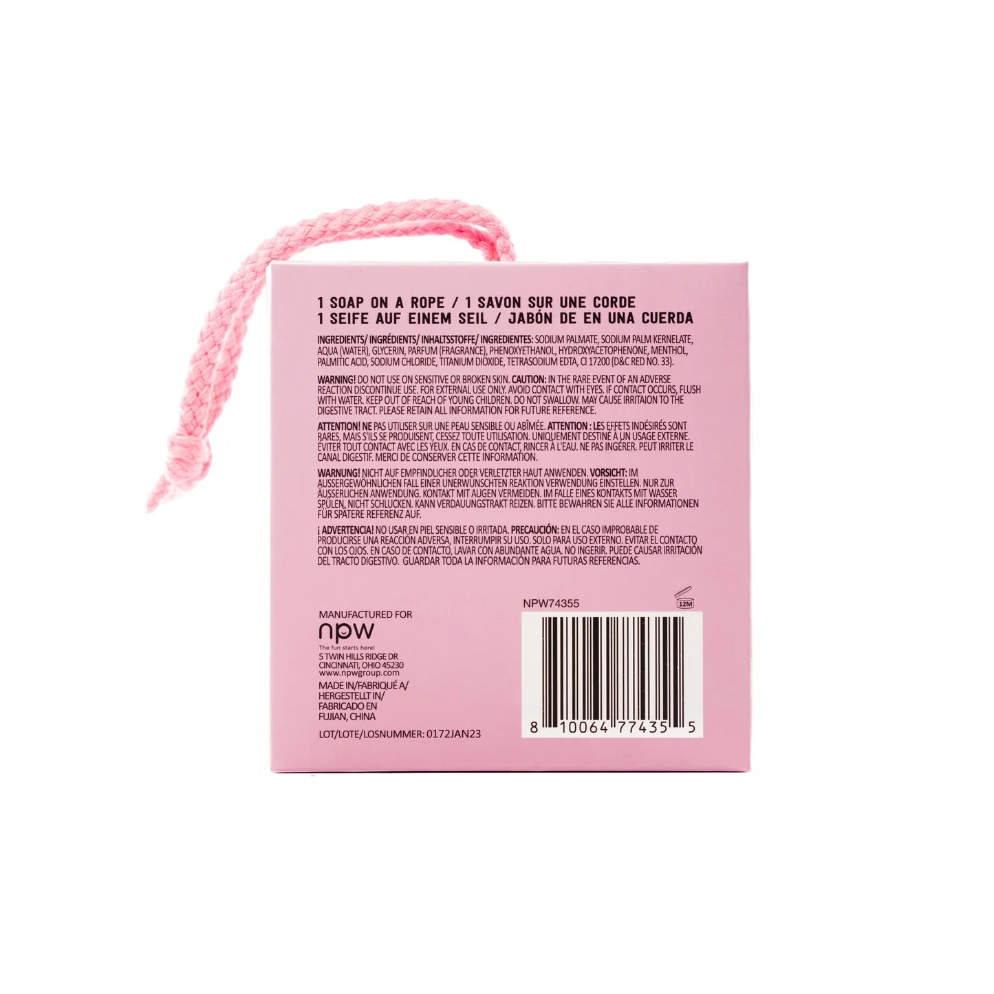 Pink Boot Rope Soap