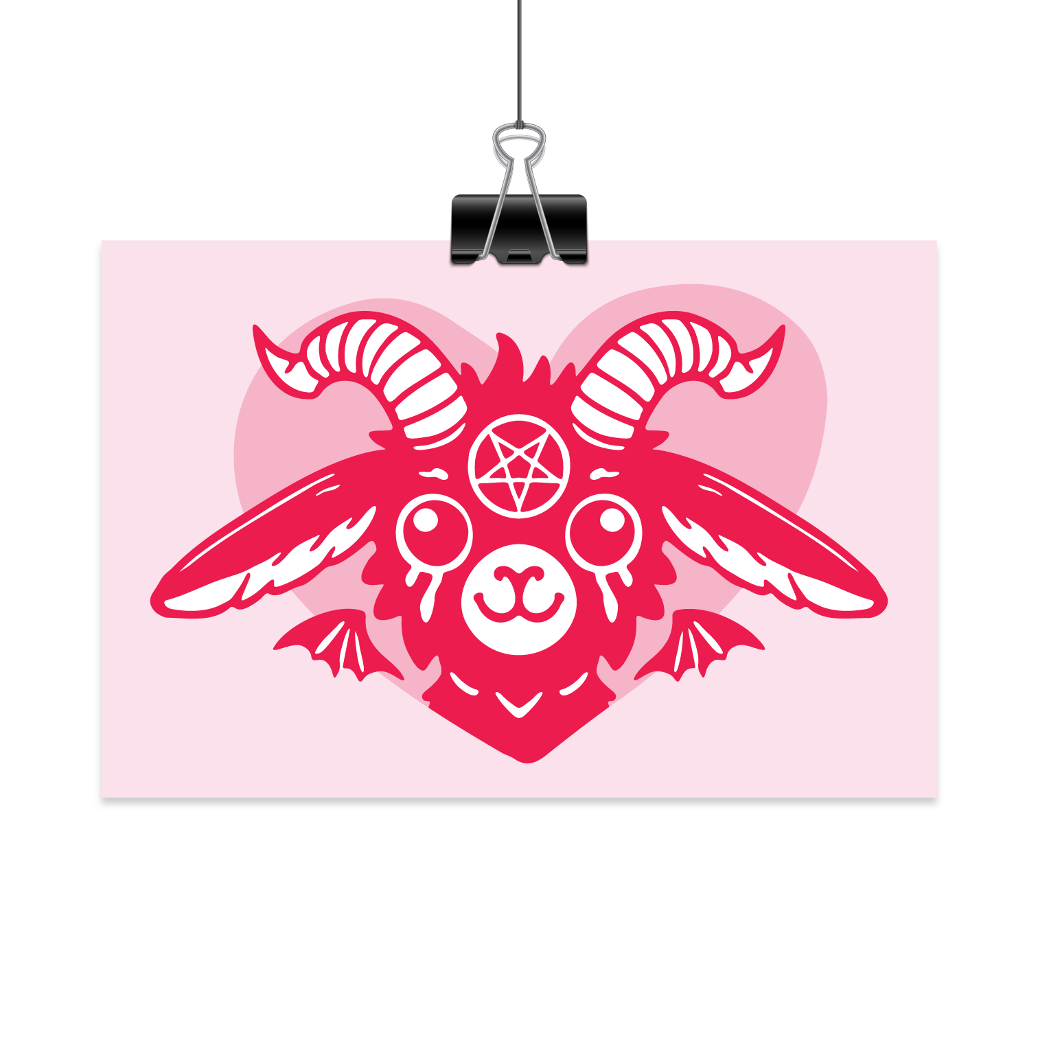 Pink Demon - Mini Art Print (4 x 6)