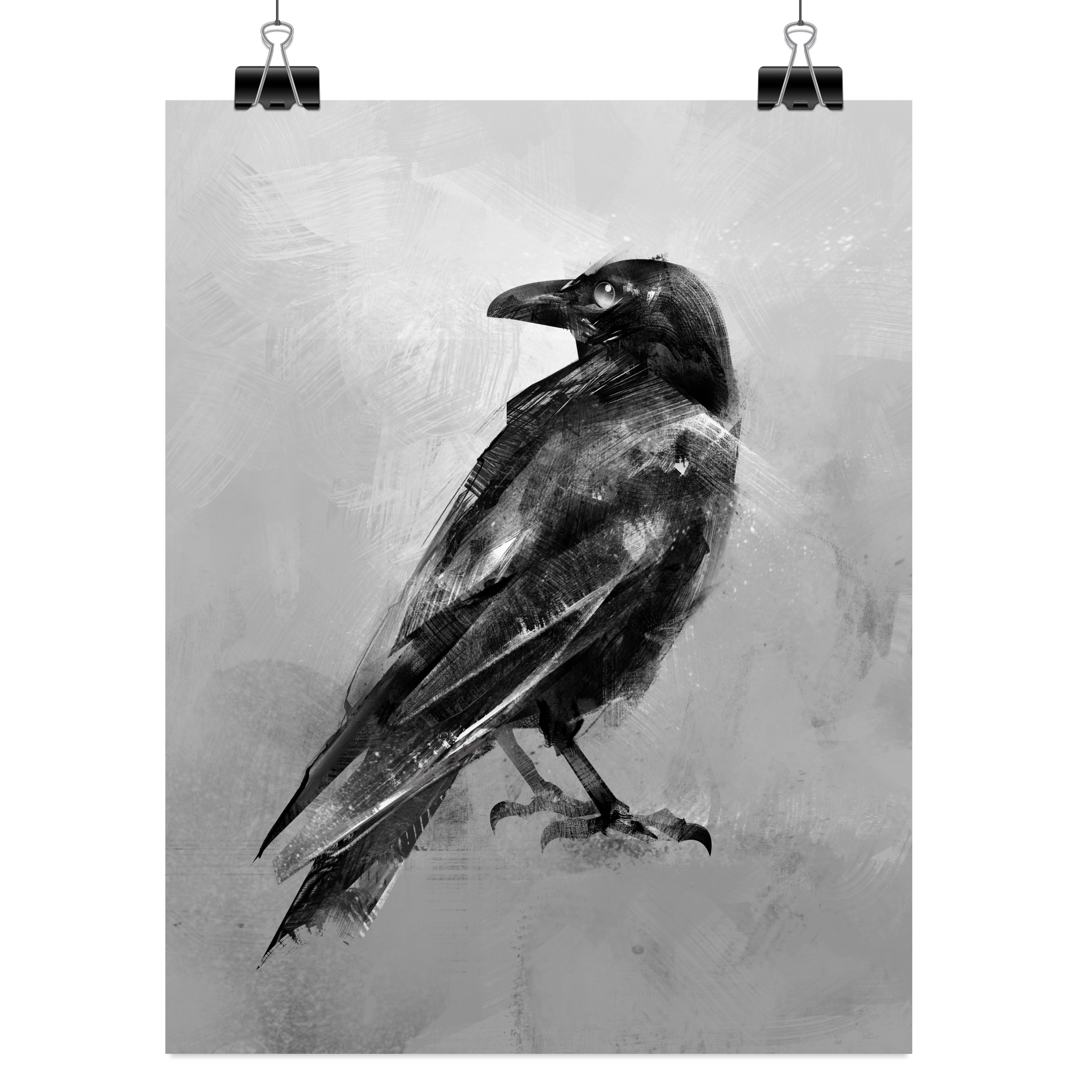 Crow - Large Art Print (8.5 x 11)