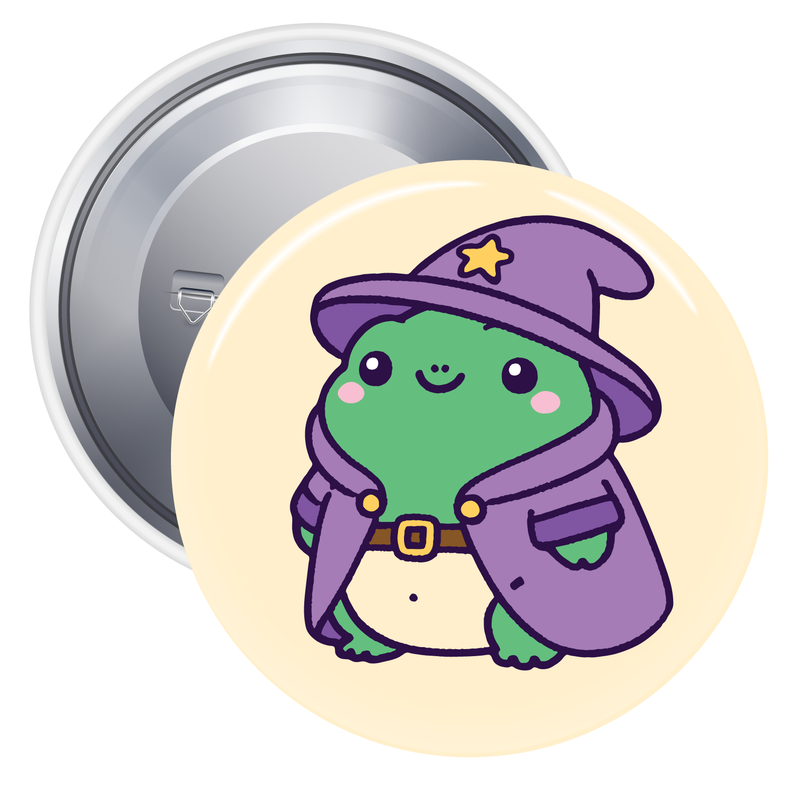 Wizard Frog Pinback Button